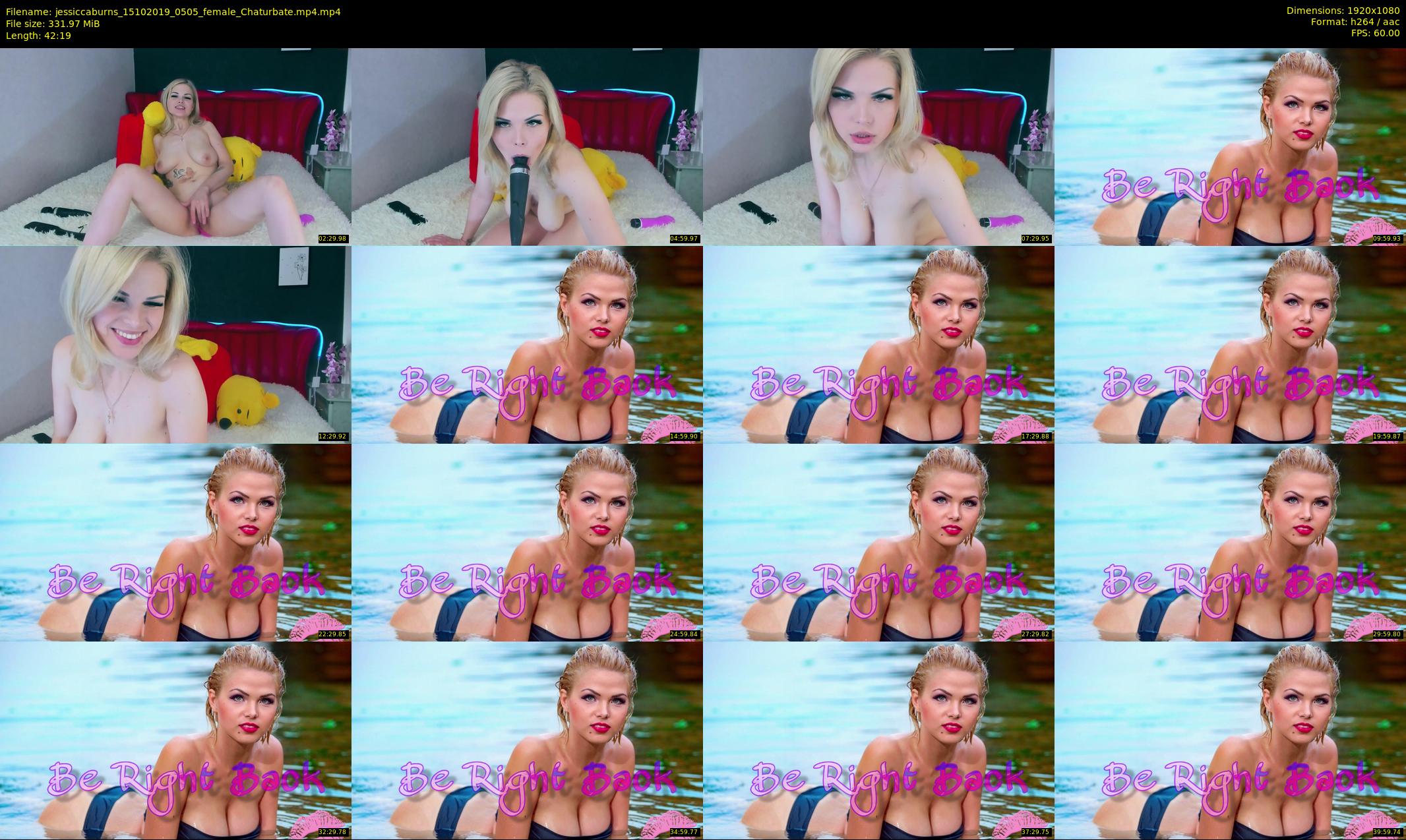 jessiccaburns — 43 minute Chaturbate female cam show recording, 1080p, Oct 15, 2019