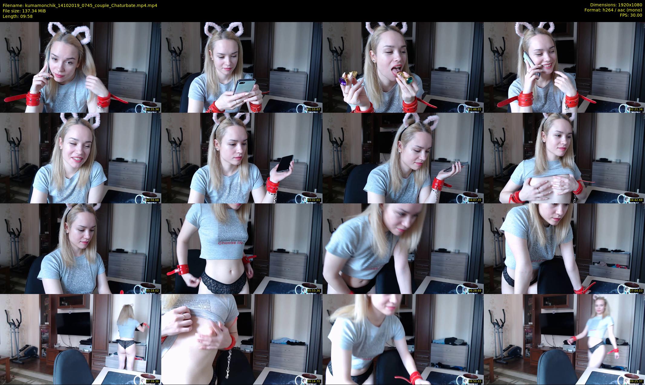 kumamonchik — 10 minute Chaturbate couple cam show recording, 1080p, Oct 14, 2019