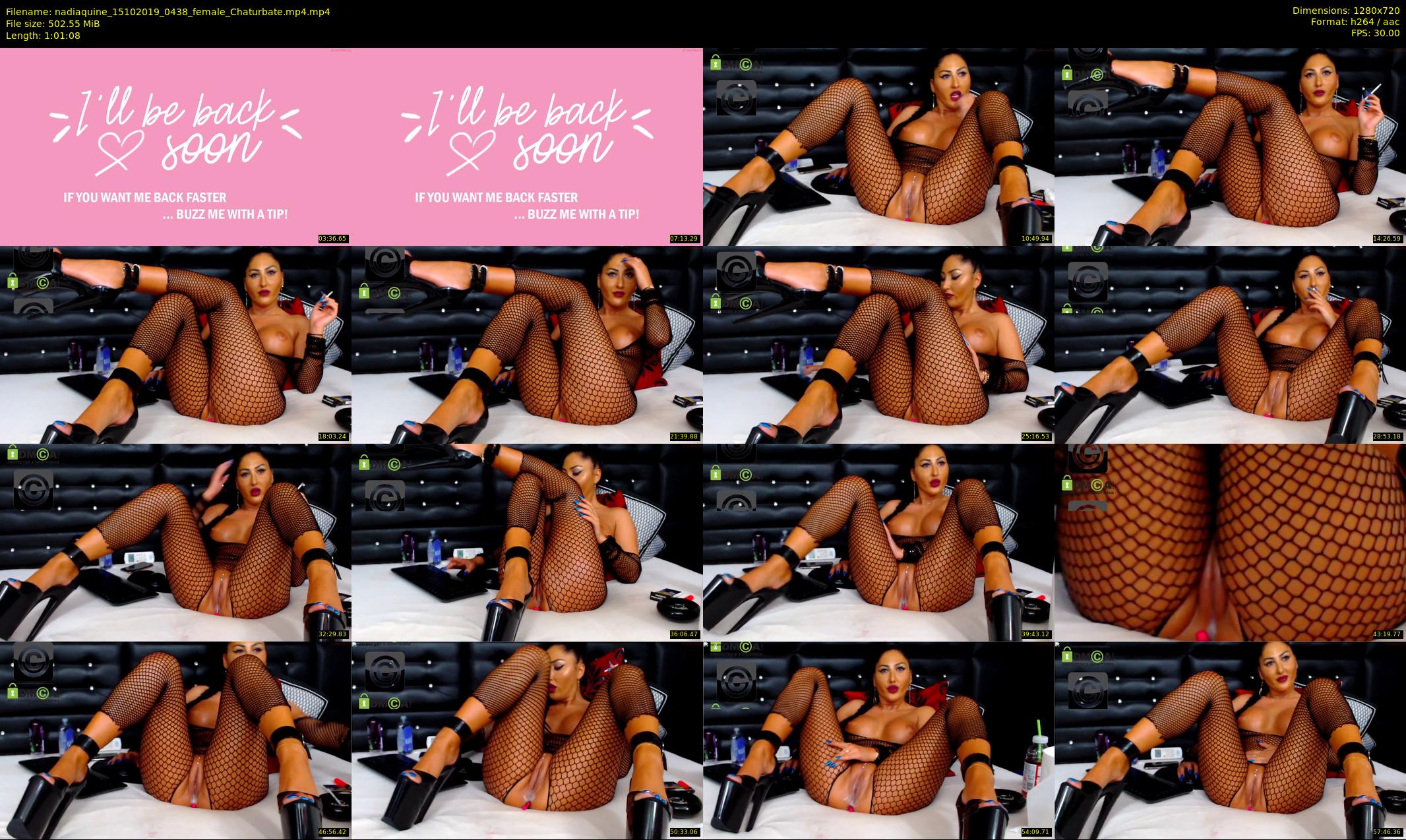 nadiaquine — 62 minute Chaturbate female cam show recording, 720p, Oct 15, 2019
