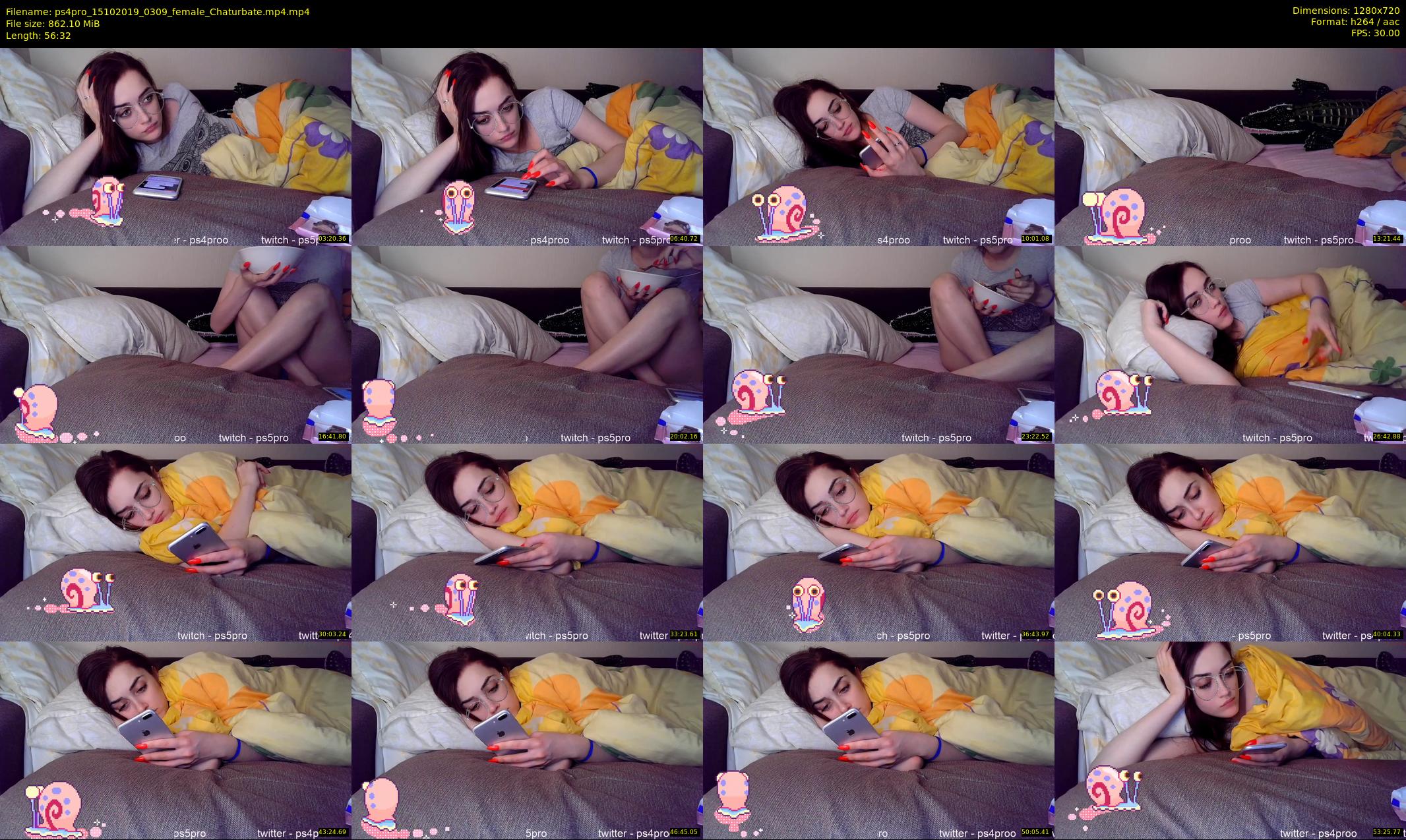 ps4pro — 57 minute Chaturbate female cam show recording, 720p, Oct 15, 2019