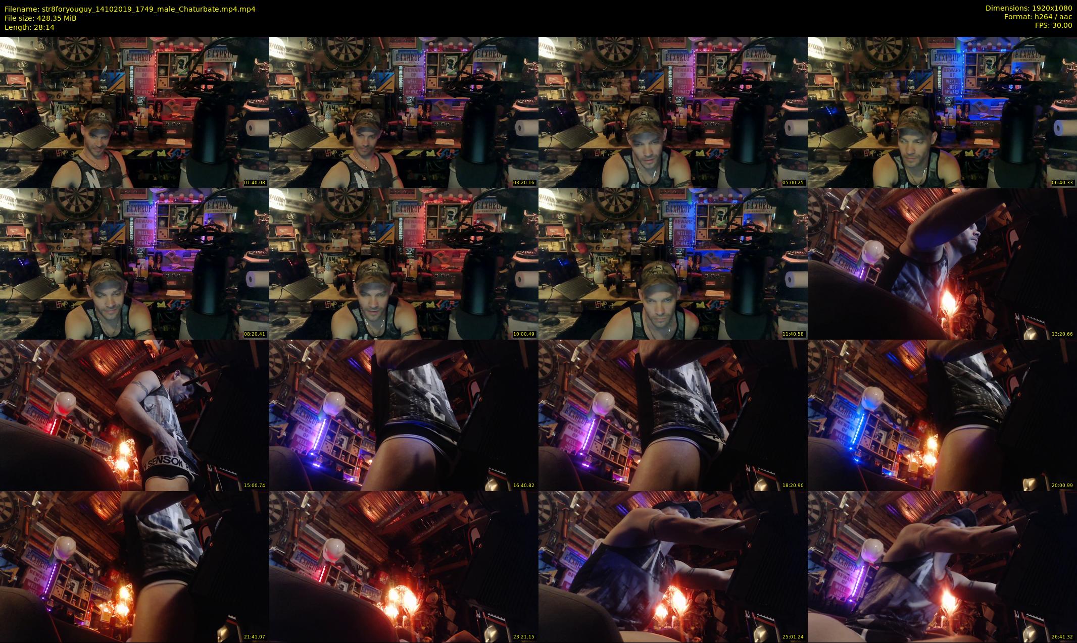 str8foryouguy — 29 minute Chaturbate male cam show recording, 1080p, Oct 14, 2019