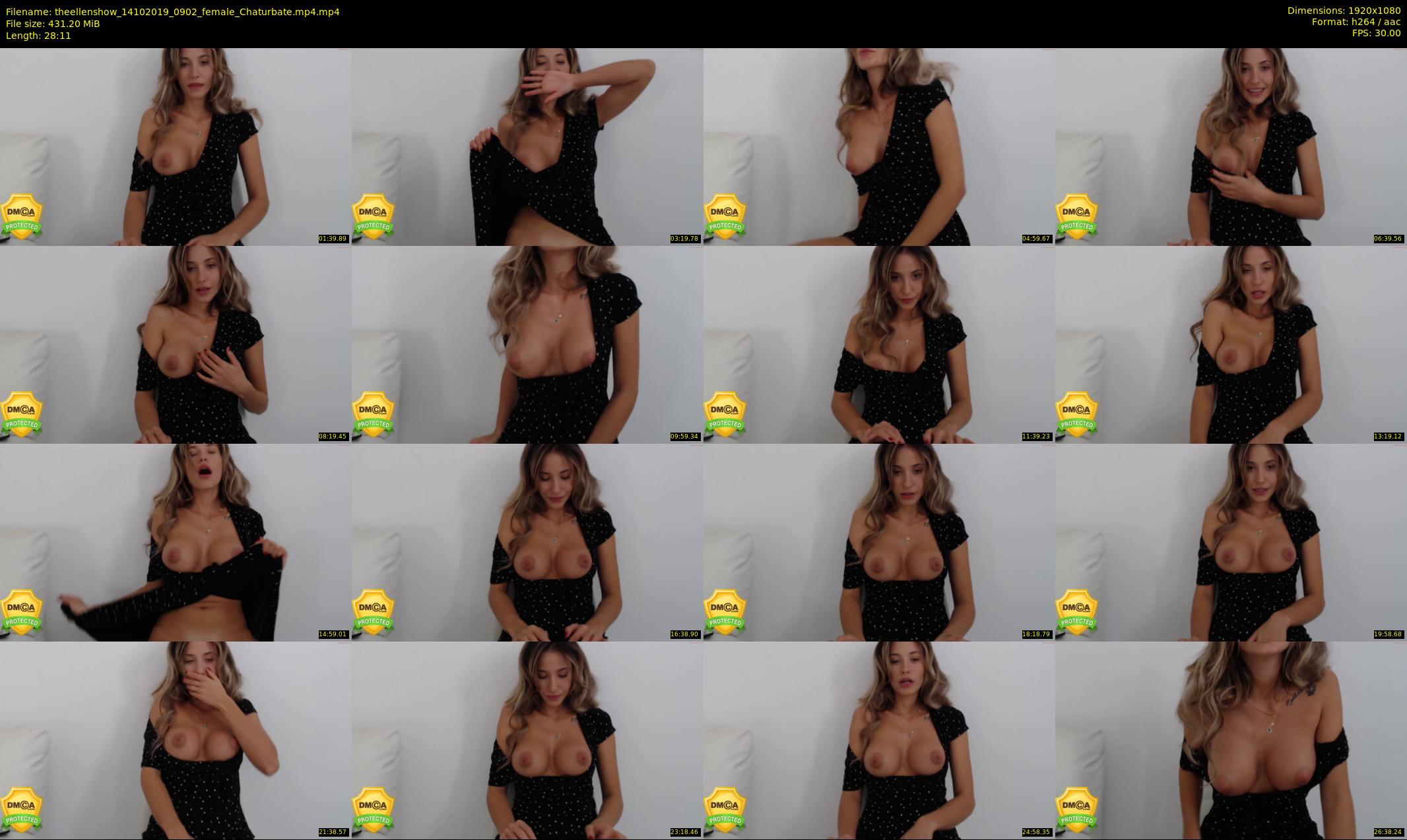 theellenshow — 29 minute Chaturbate female cam show recording, 1080p, Oct 14, 2019