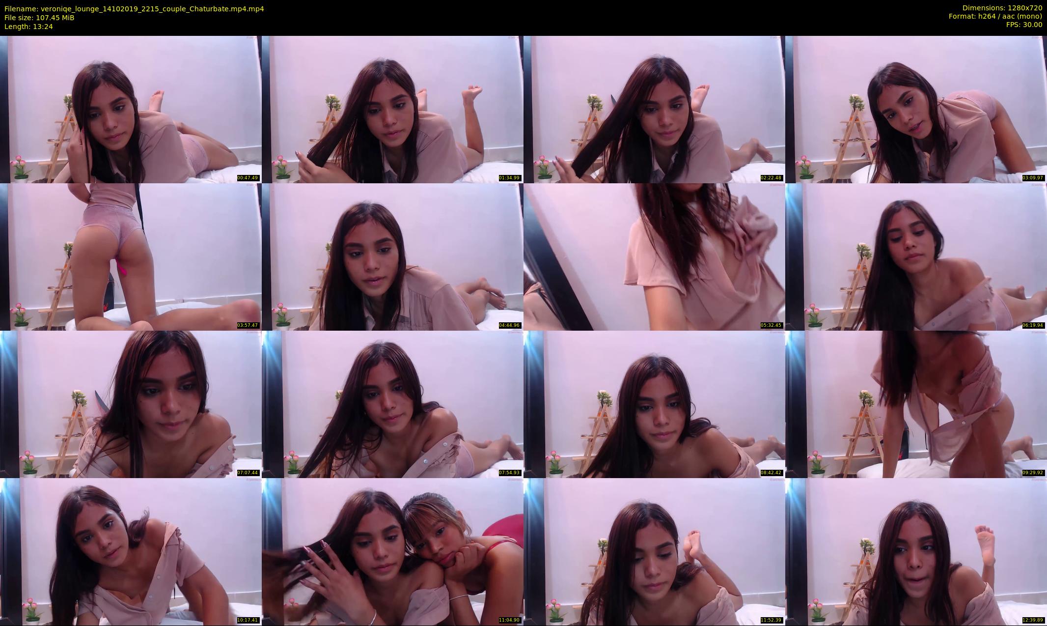veroniqe_lounge — 14 minute Chaturbate couple cam show recording, 720p, Oct 14, 2019
