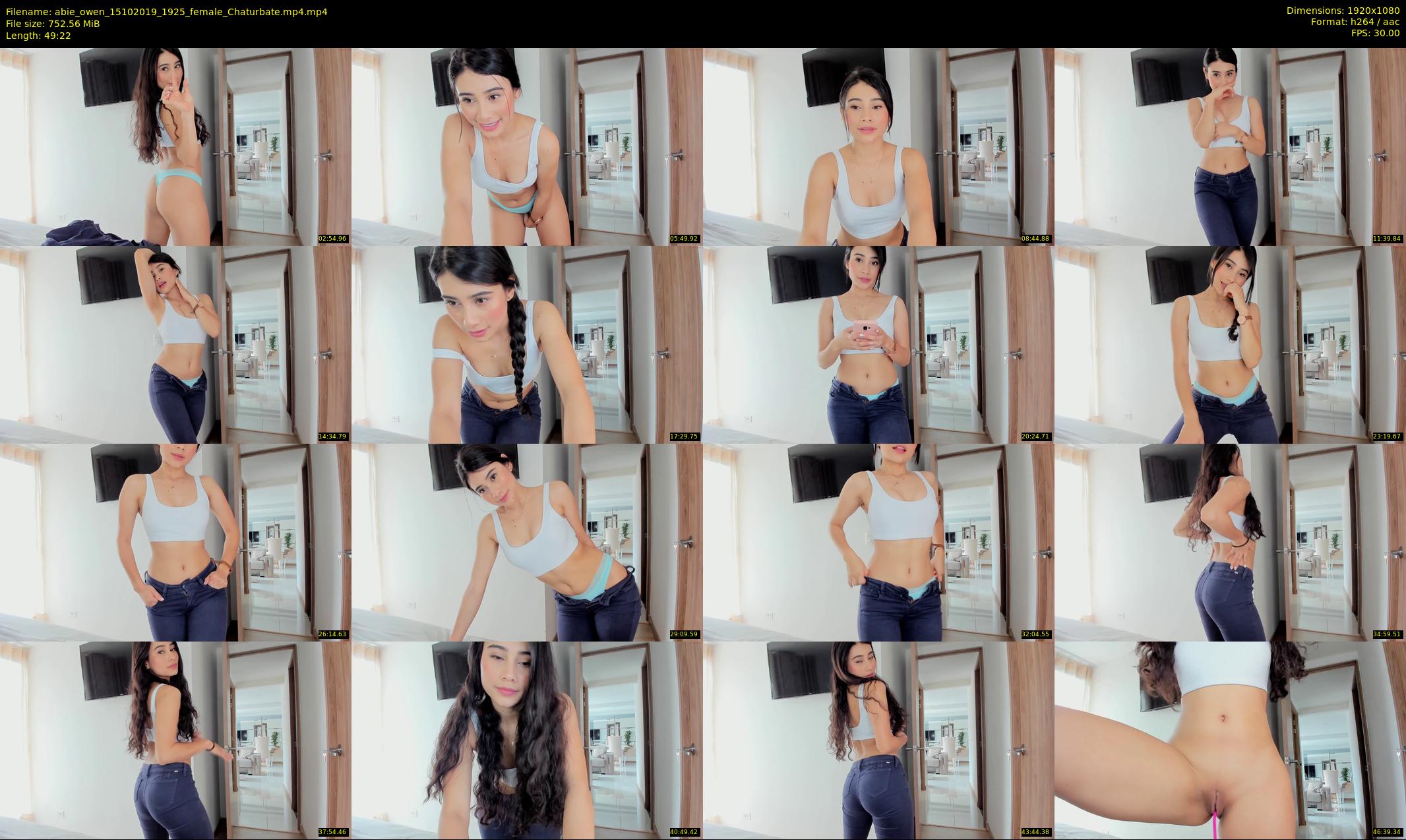 abie_owen — 50 minute Chaturbate female cam show recording, 1080p, Oct 15, 2019