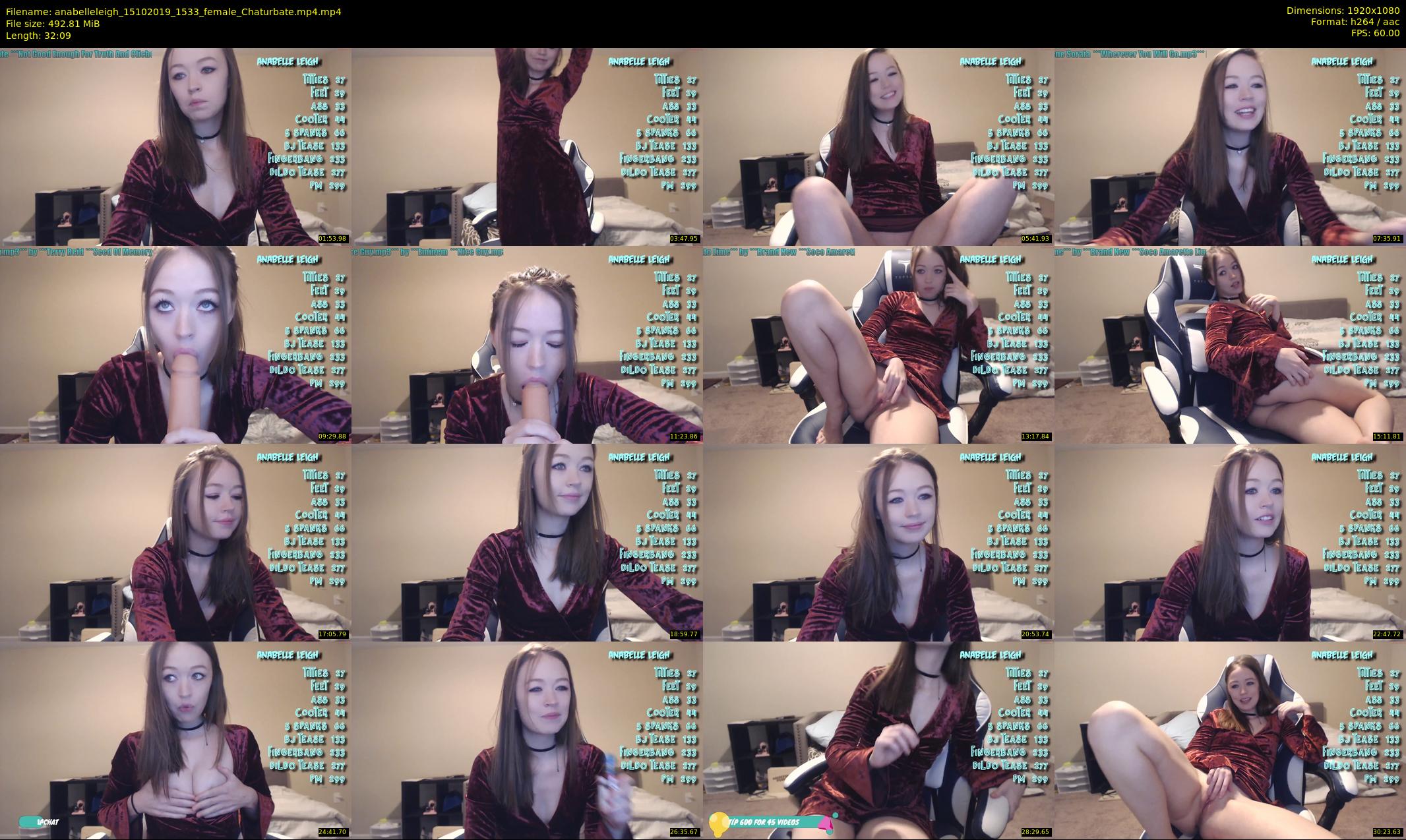 anabelleleigh — 33 minute Chaturbate female cam show recording, 1080p, Oct 15, 2019