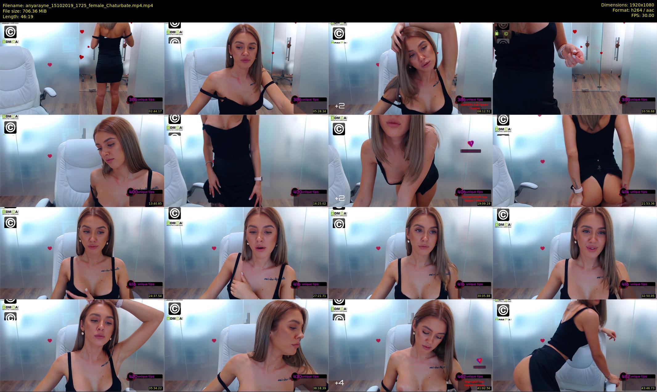 anyarayne — 47 minute Chaturbate female cam show recording, 1080p, Oct 15, 2019