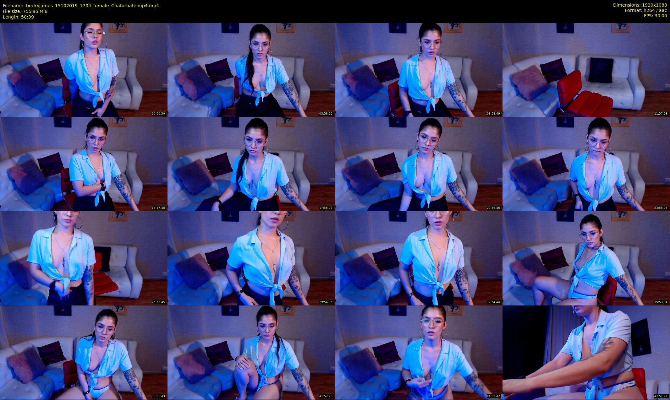 beckyjames — 51 minute Chaturbate female cam show recording, 1080p, Oct 15, 2019