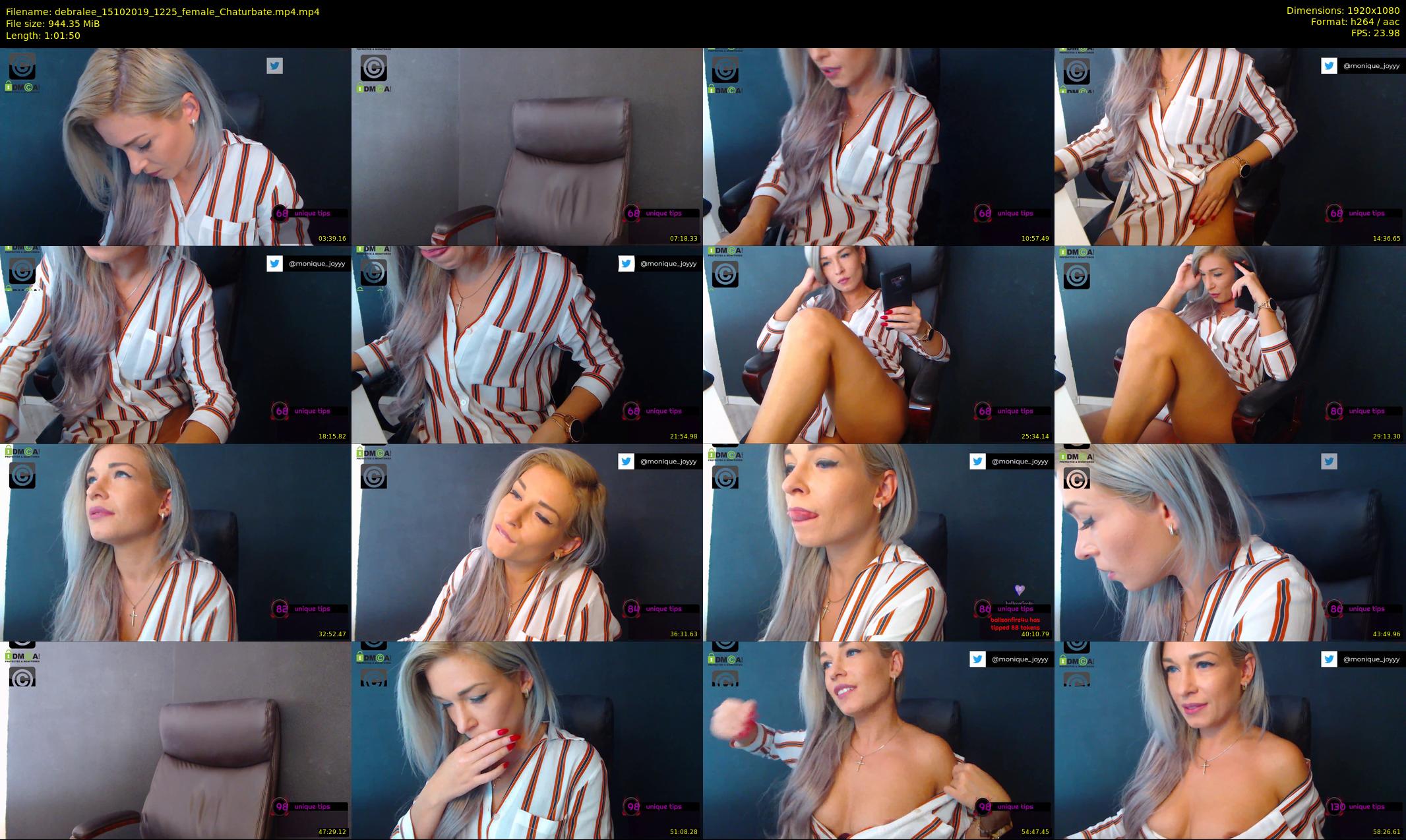 debralee — 62 minute Chaturbate female cam show recording, 1080p, Oct 15, 2019
