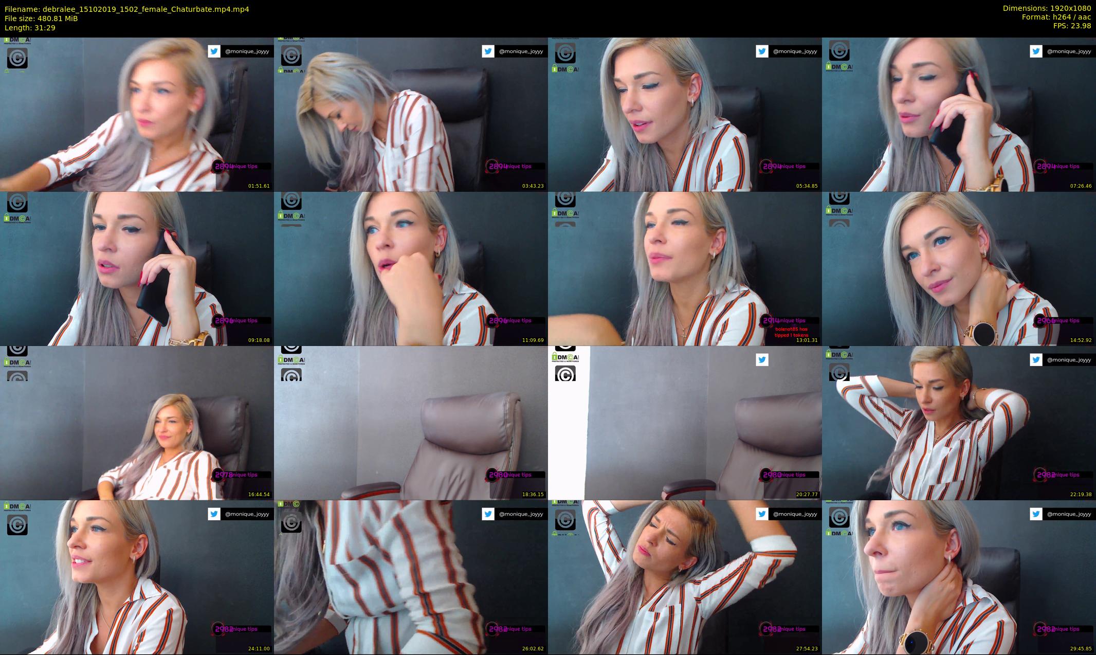 debralee — 32 minute Chaturbate female cam show recording, 1080p, Oct 15, 2019