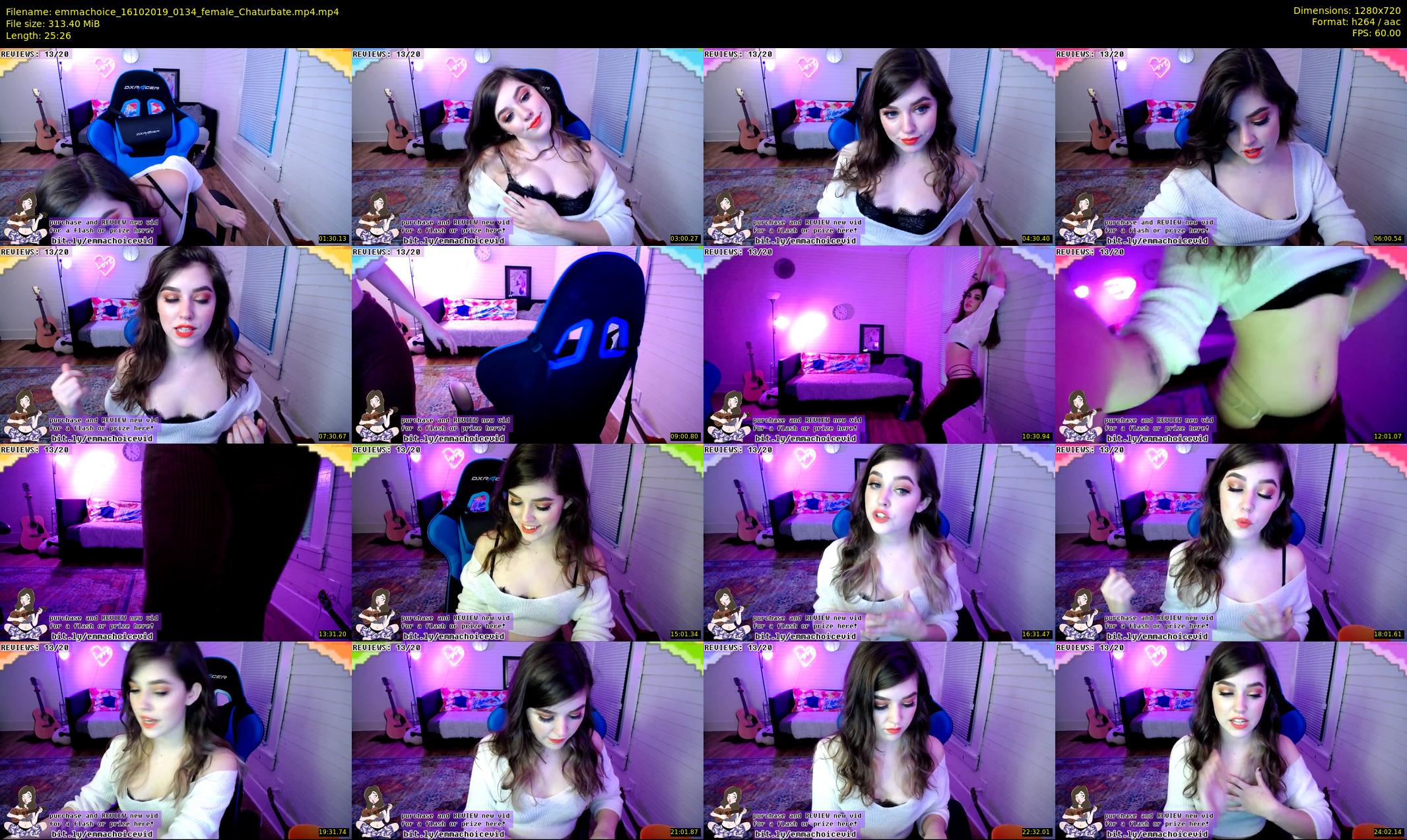 emmachoice — 26 minute Chaturbate female cam show recording, 720p, Oct 16, 2019