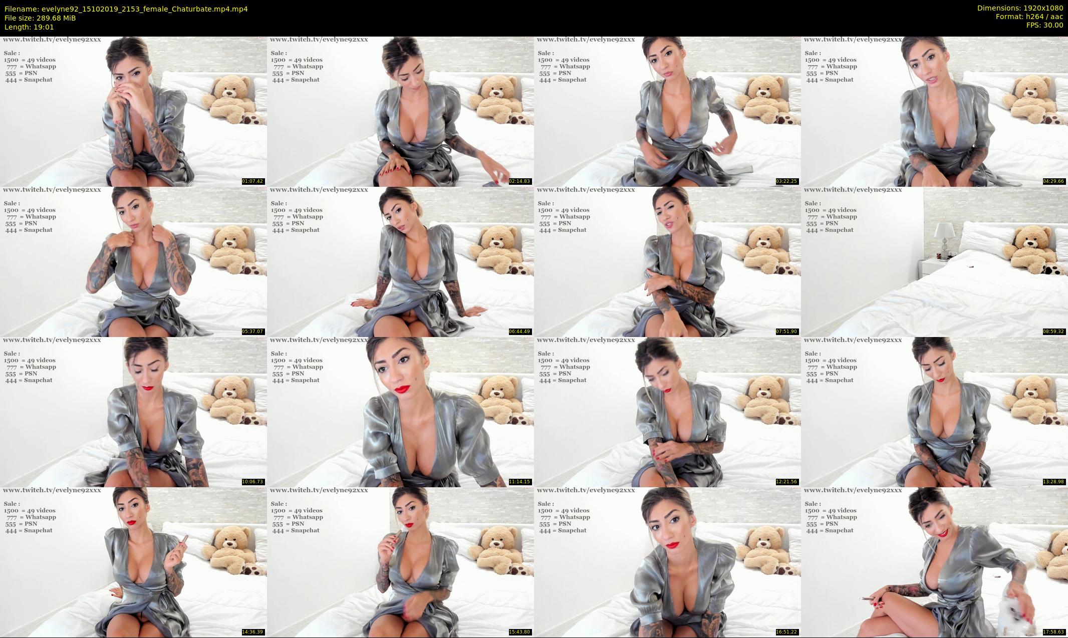 evelyne92 — 20 minute Chaturbate female cam show recording, 1080p, Oct 15, 2019