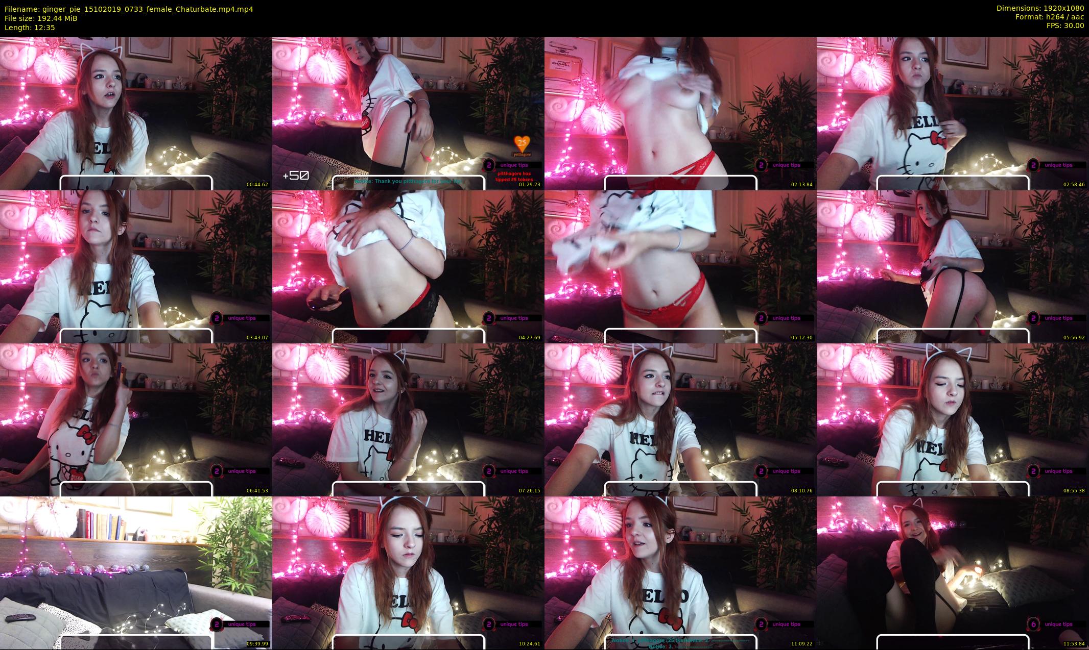 ginger_pie — 13 minute Chaturbate female cam show recording, 1080p, Oct 15, 2019
