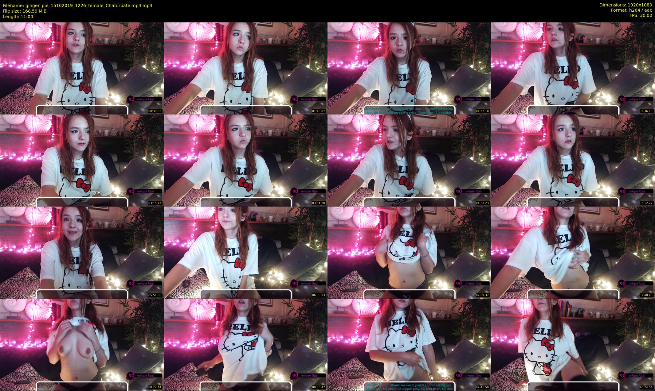 ginger_pie — 11 minute Chaturbate female cam show recording, 1080p, Oct 15, 2019
