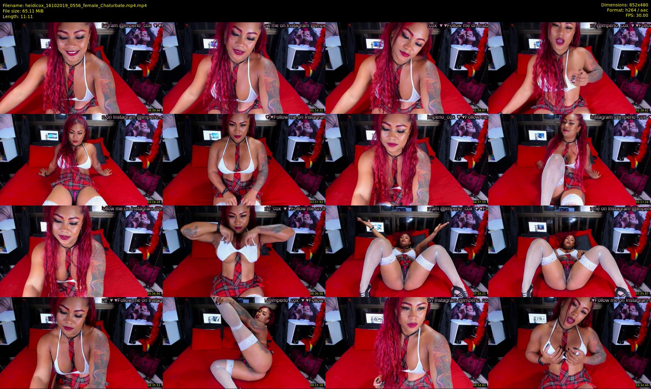 heidicox — 12 minute Chaturbate female cam show recording, 480p, Oct 16, 2019