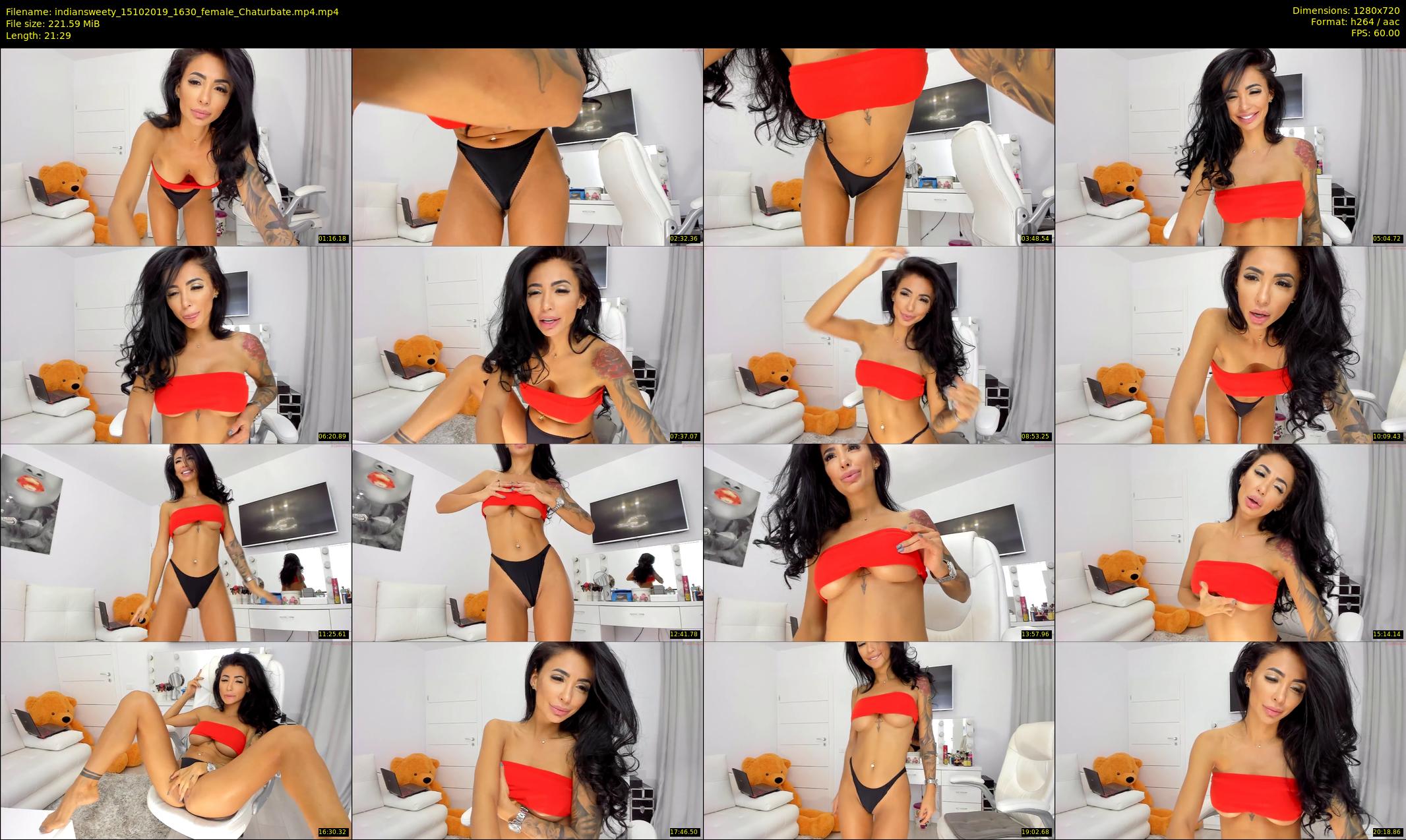 indiansweety — 22 minute Chaturbate female cam show recording, 720p, Oct 15, 2019