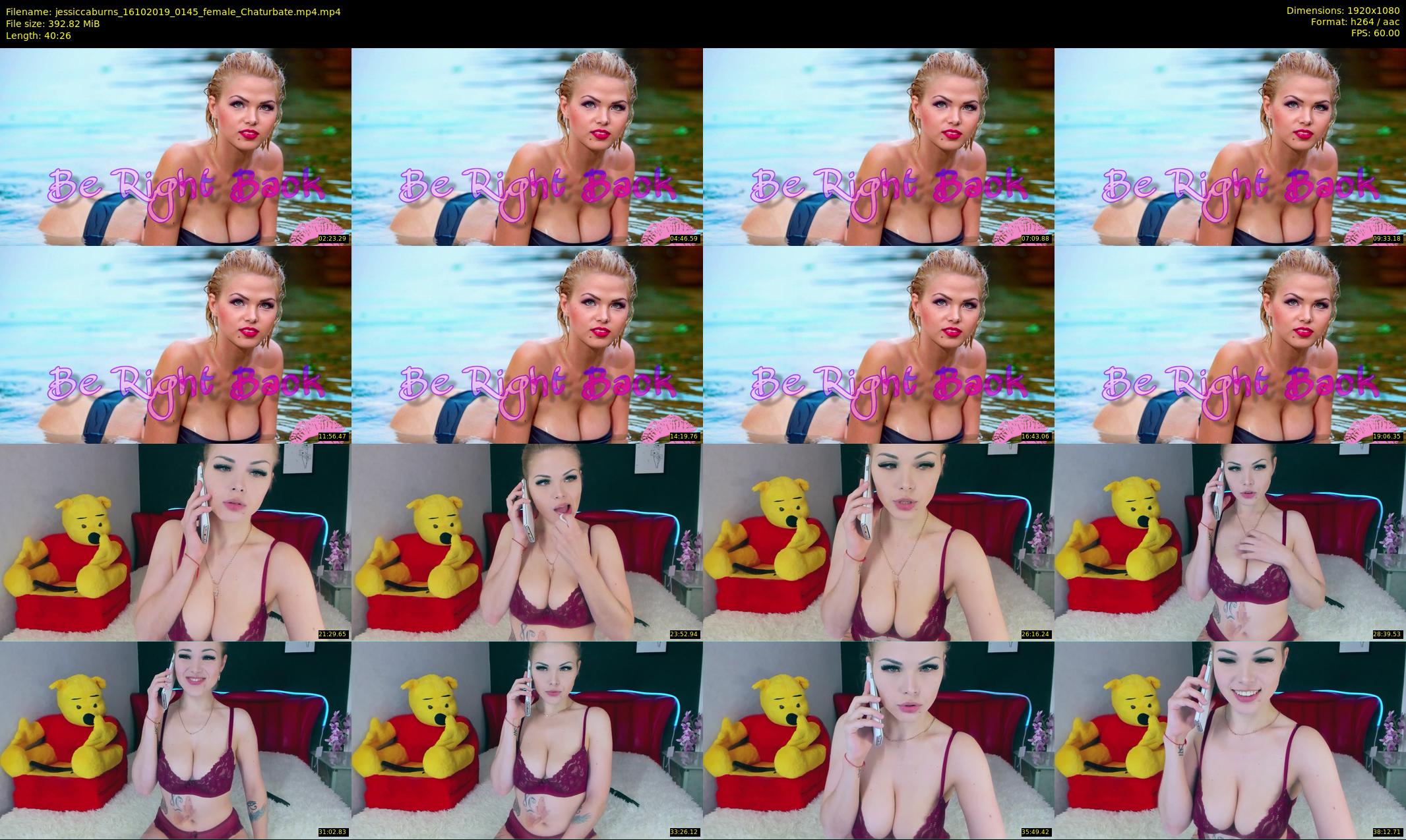 jessiccaburns — 41 minute Chaturbate female cam show recording, 1080p, Oct 16, 2019