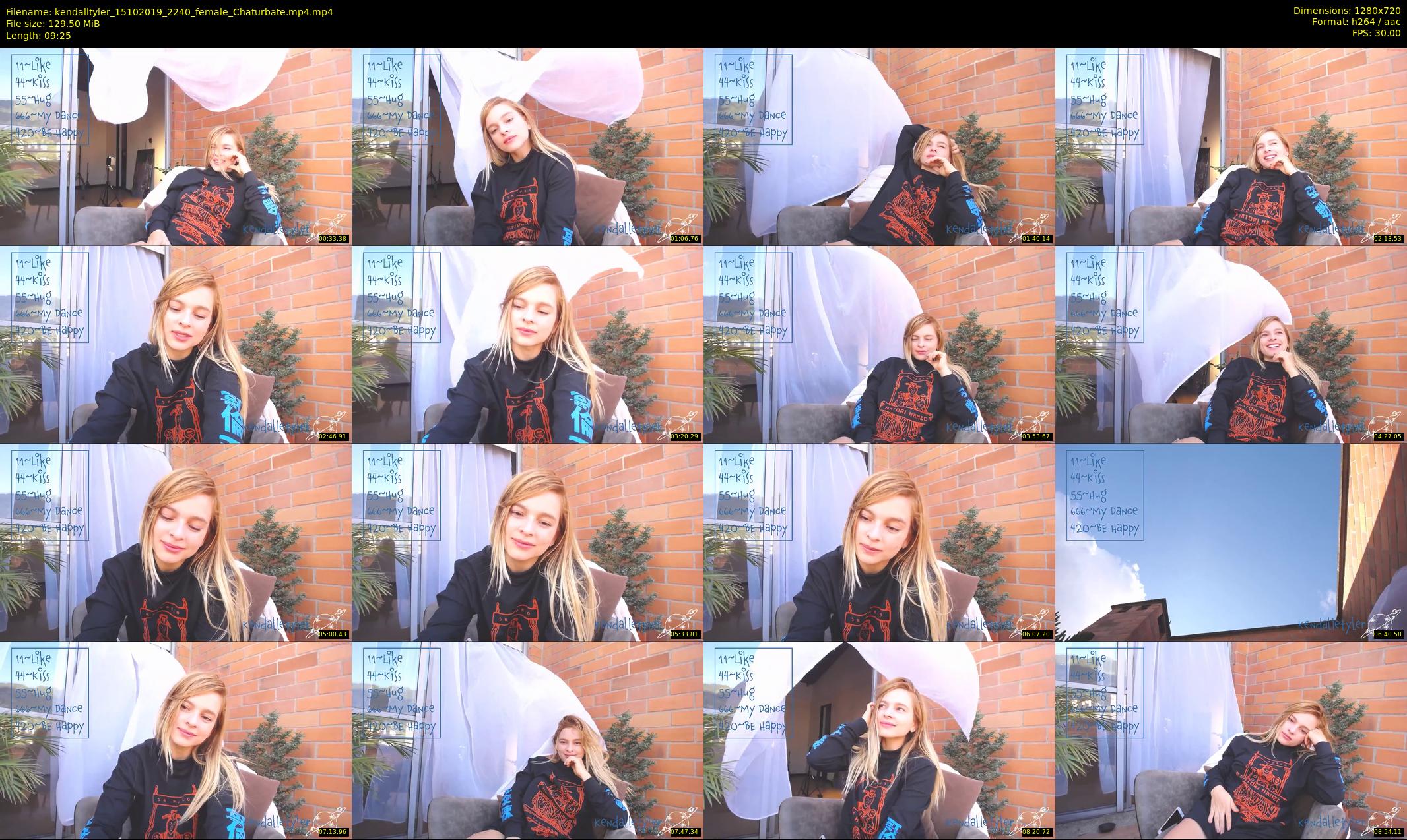 kendalltyler — 10 minute Chaturbate female cam show recording, 720p, Oct 15, 2019