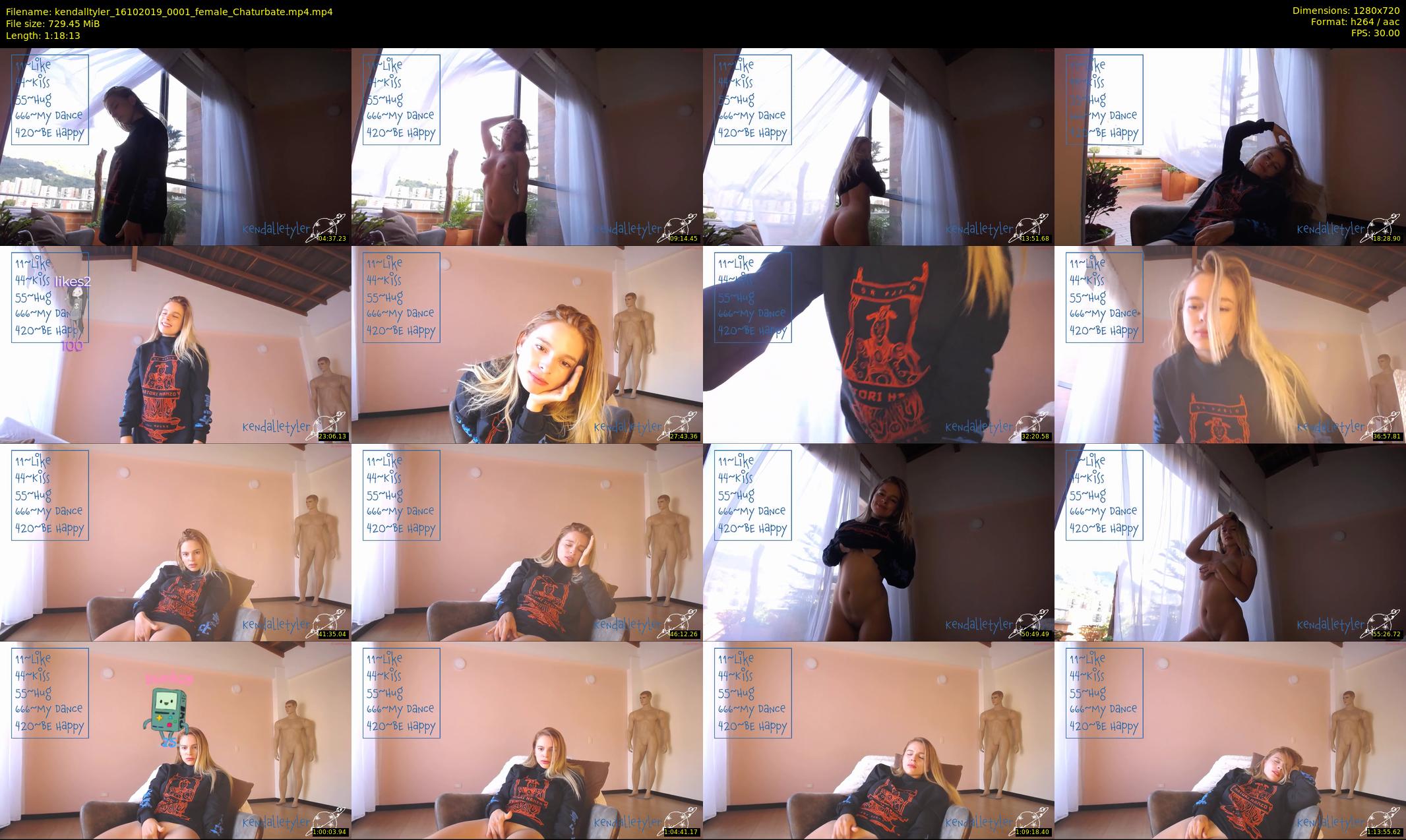 kendalltyler — 79 minute Chaturbate female cam show recording, 720p, Oct 16, 2019