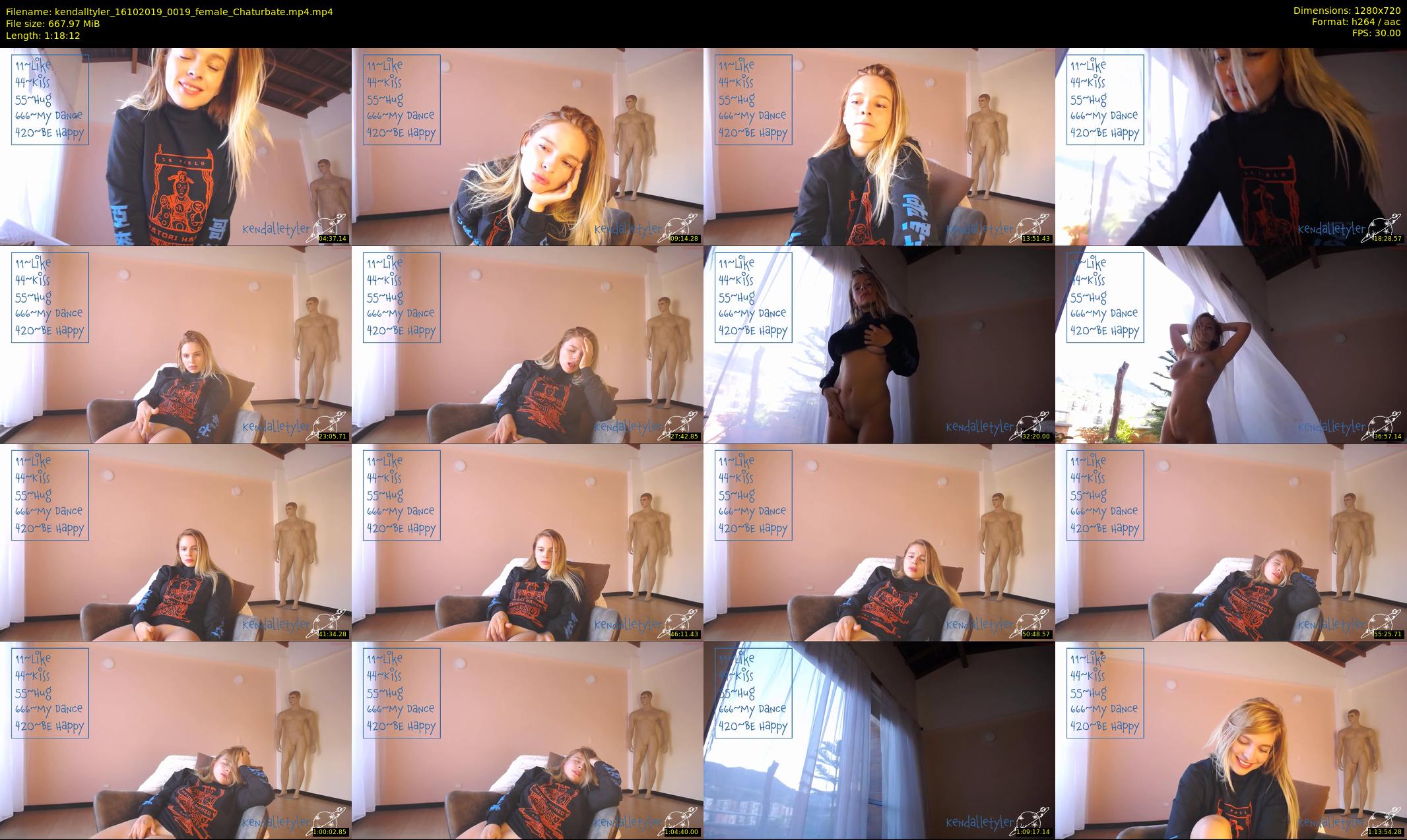 kendalltyler — 79 minute Chaturbate female cam show recording, 720p, Oct 16, 2019