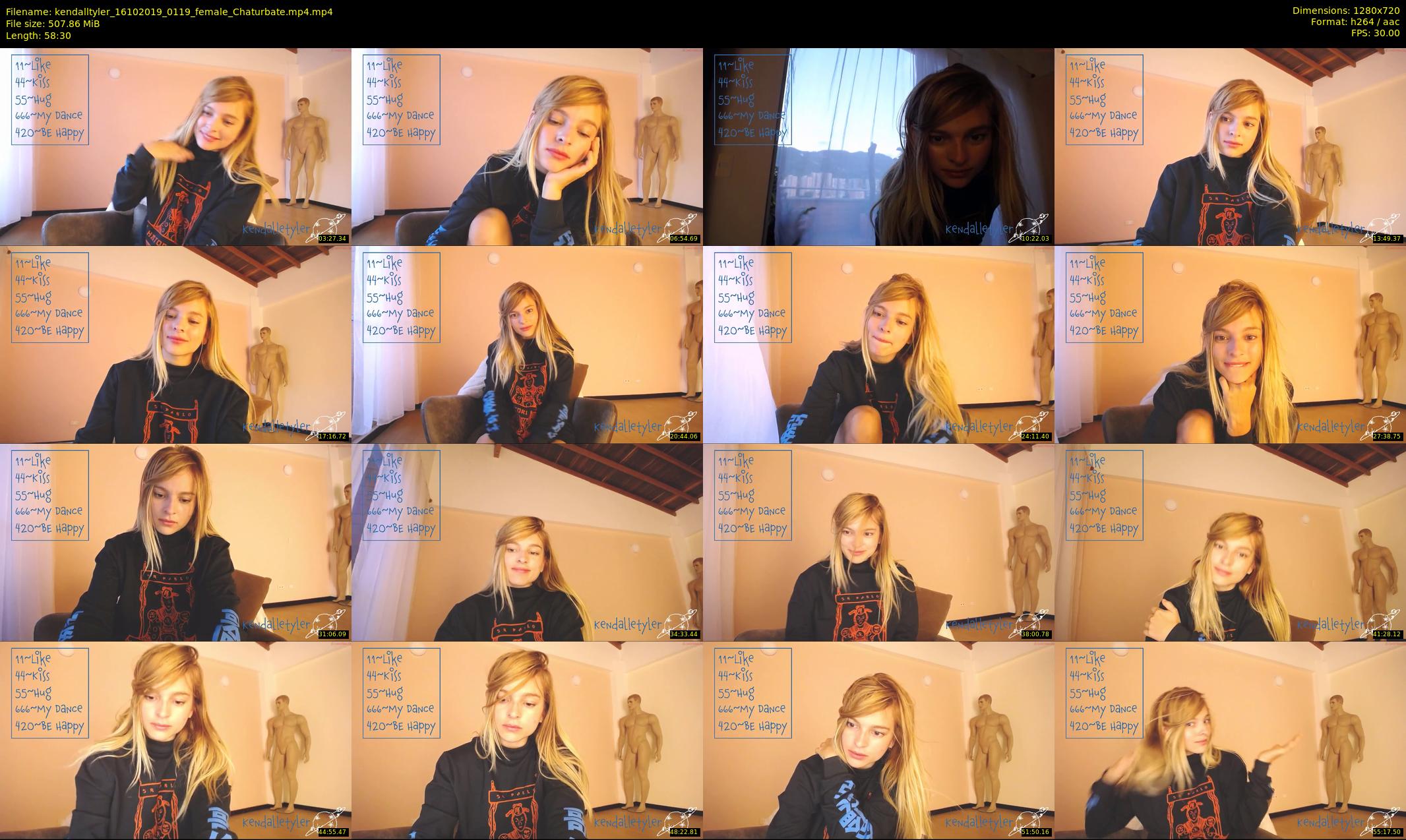 kendalltyler — 59 minute Chaturbate female cam show recording, 720p, Oct 16, 2019
