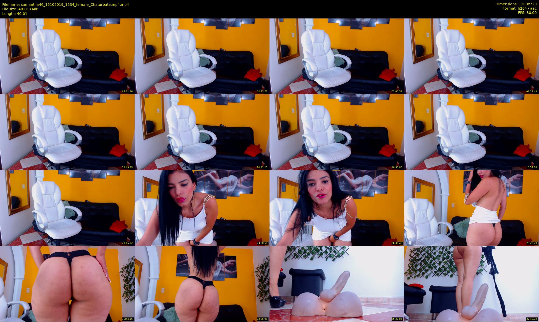 samantha46 — 41 minute Chaturbate female cam show recording, 720p, Oct 15, 2019