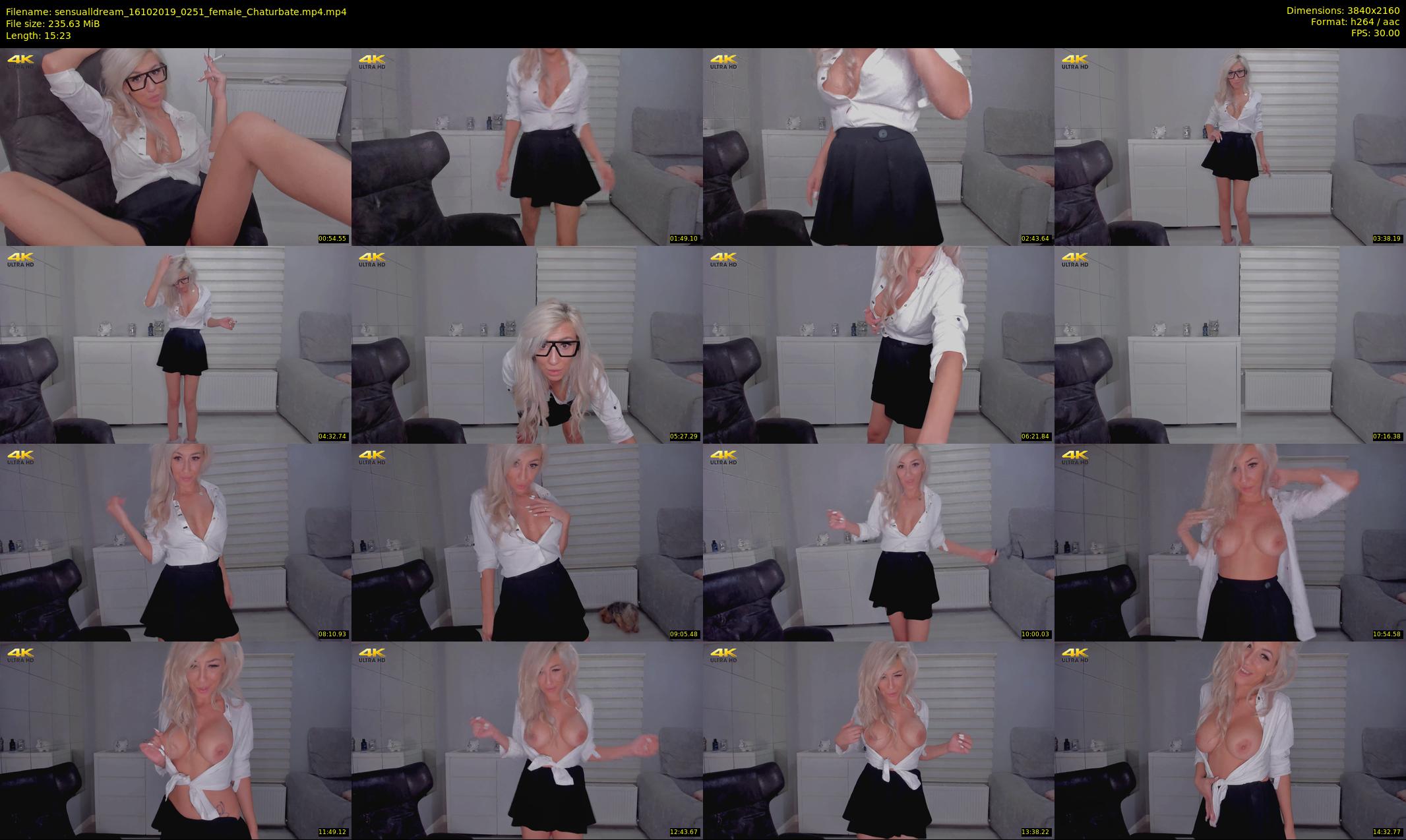 sensualldream — 16 minute Chaturbate female cam show recording, 4K, Oct 16, 2019