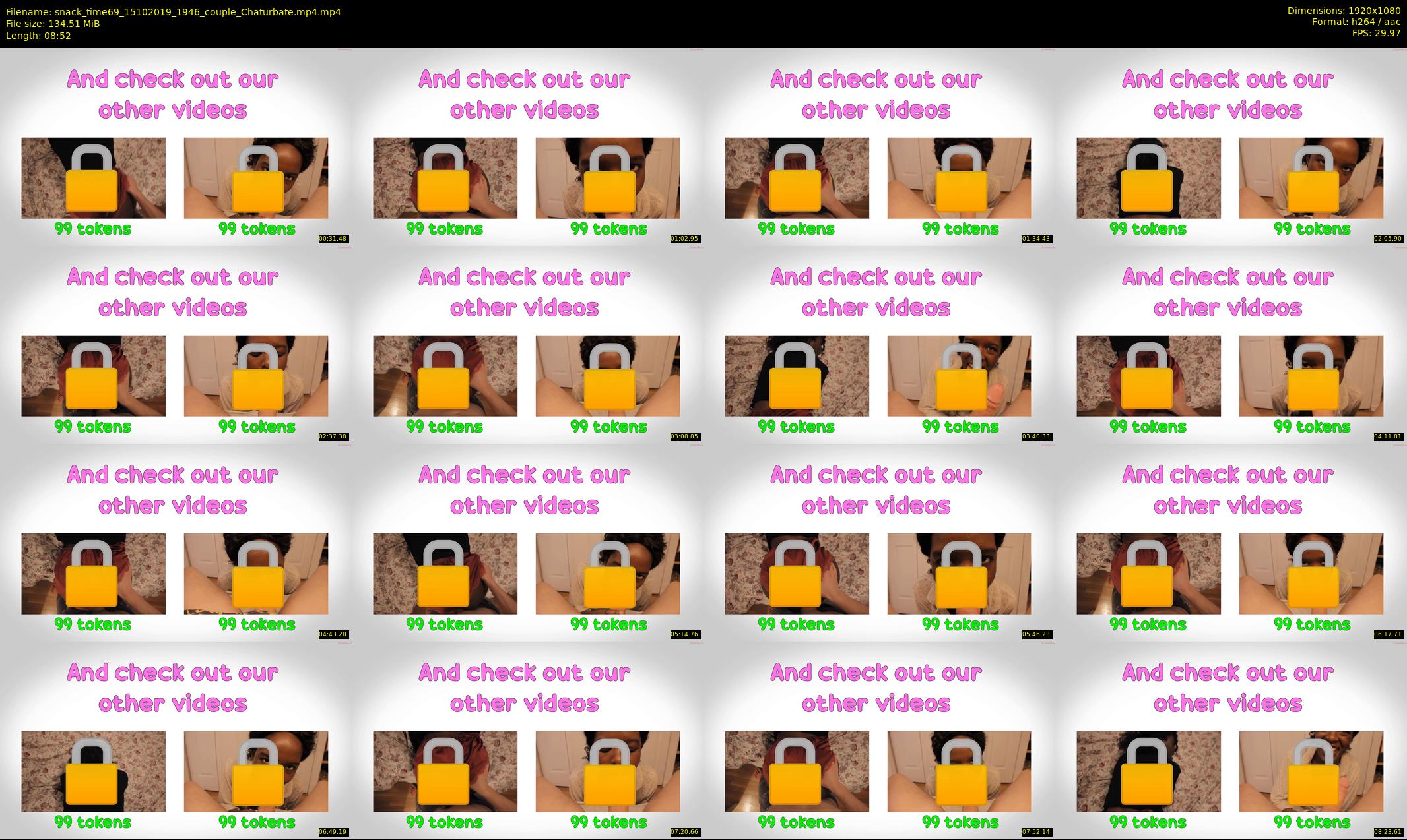 snack_time69 — 9 minute Chaturbate couple cam show recording, 1080p, Oct 15, 2019