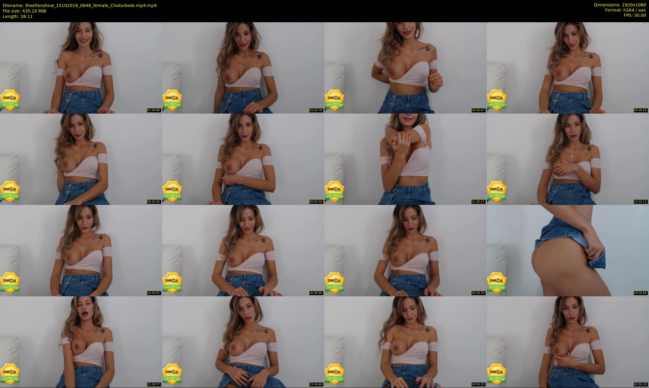 theellenshow — 29 minute Chaturbate female cam show recording, 1080p, Oct 15, 2019