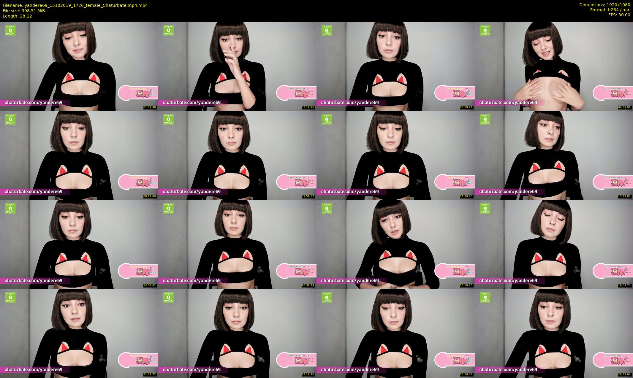 yandere69 — 29 minute Chaturbate female cam show recording, 1080p, Oct 15, 2019