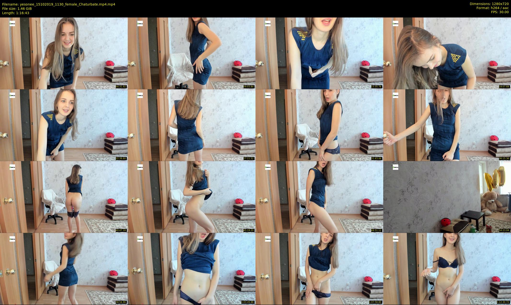 yesonee — 77 minute Chaturbate female cam show recording, 720p, Oct 15, 2019
