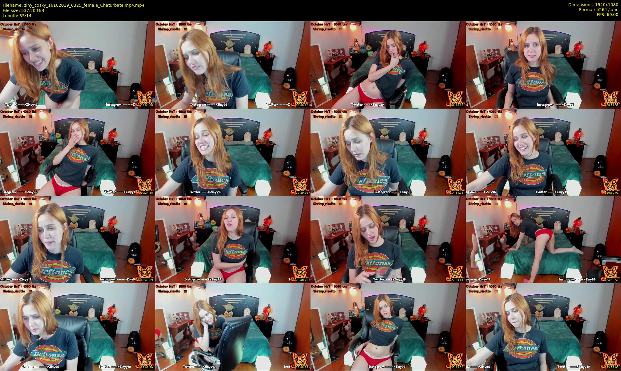ziny_cosky — 36 minute Chaturbate female cam show recording, 1080p, Oct 16, 2019