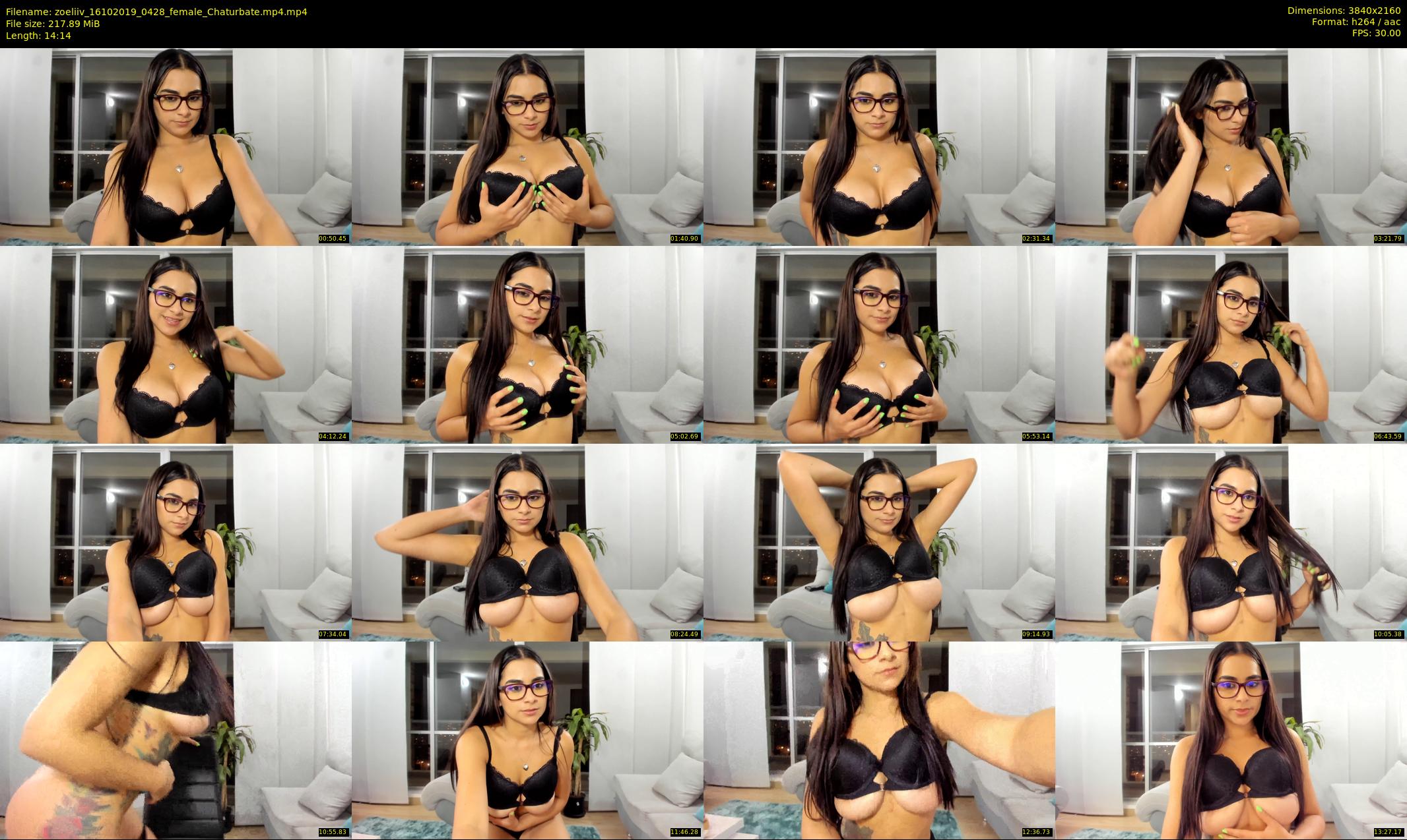 zoeliiv — 15 minute Chaturbate female cam show recording, 4K, Oct 16, 2019