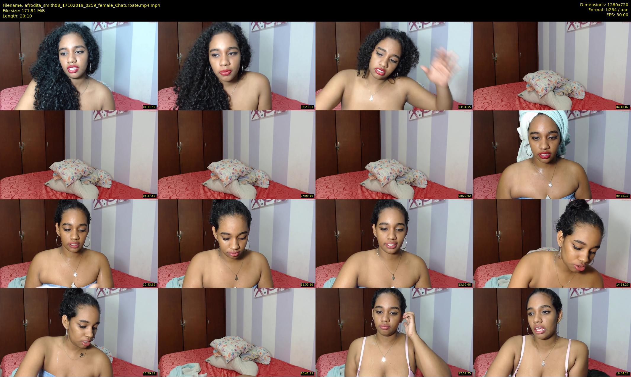 afrodita_smith08 — 21 minute Chaturbate female cam show recording, 720p, Oct 17, 2019