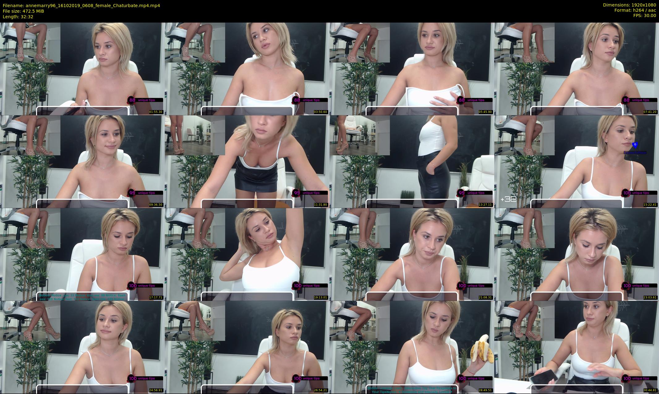 annemarry96 — 33 minute Chaturbate female cam show recording, 1080p, Oct 16, 2019