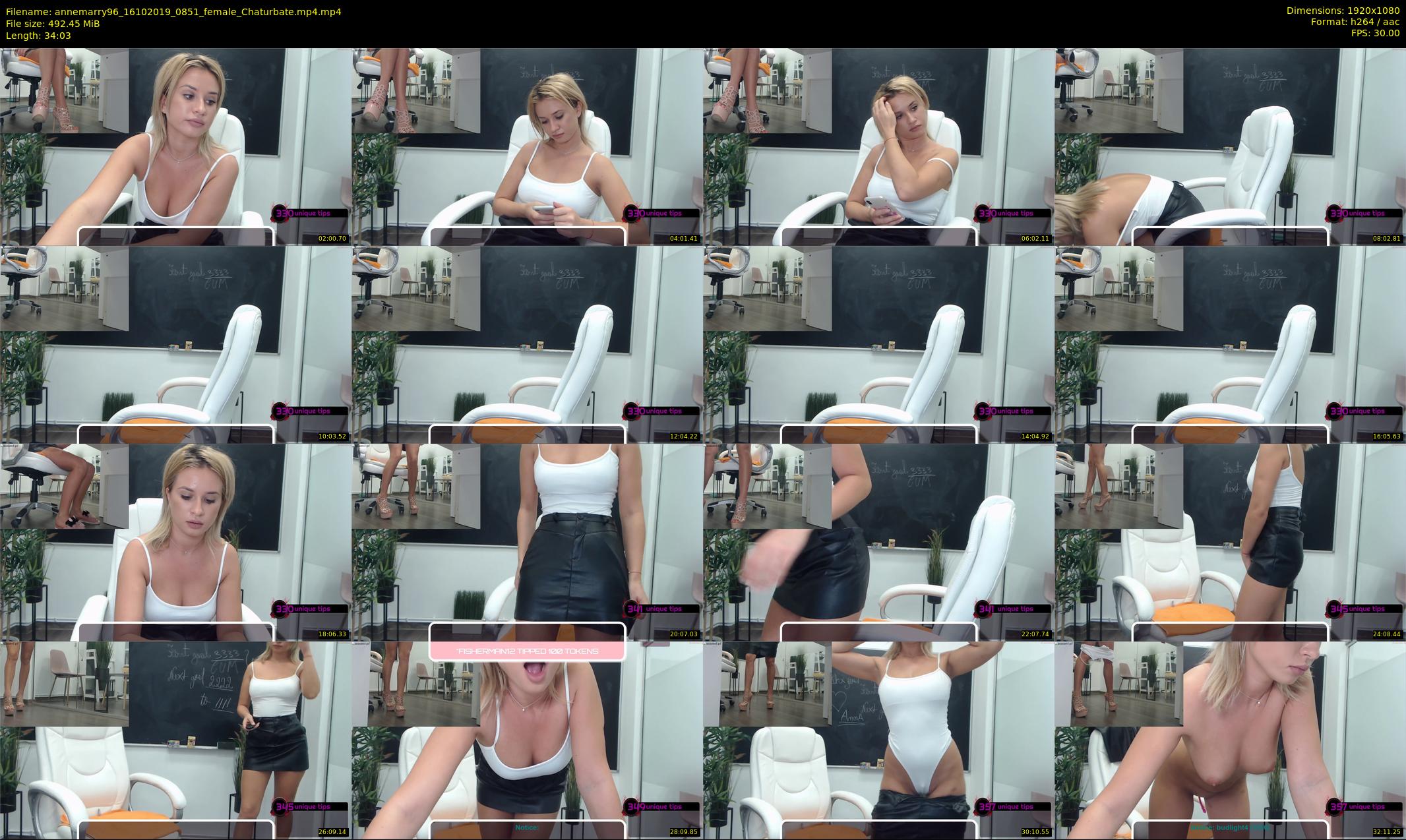 annemarry96 — 35 minute Chaturbate female cam show recording, 1080p, Oct 16, 2019
