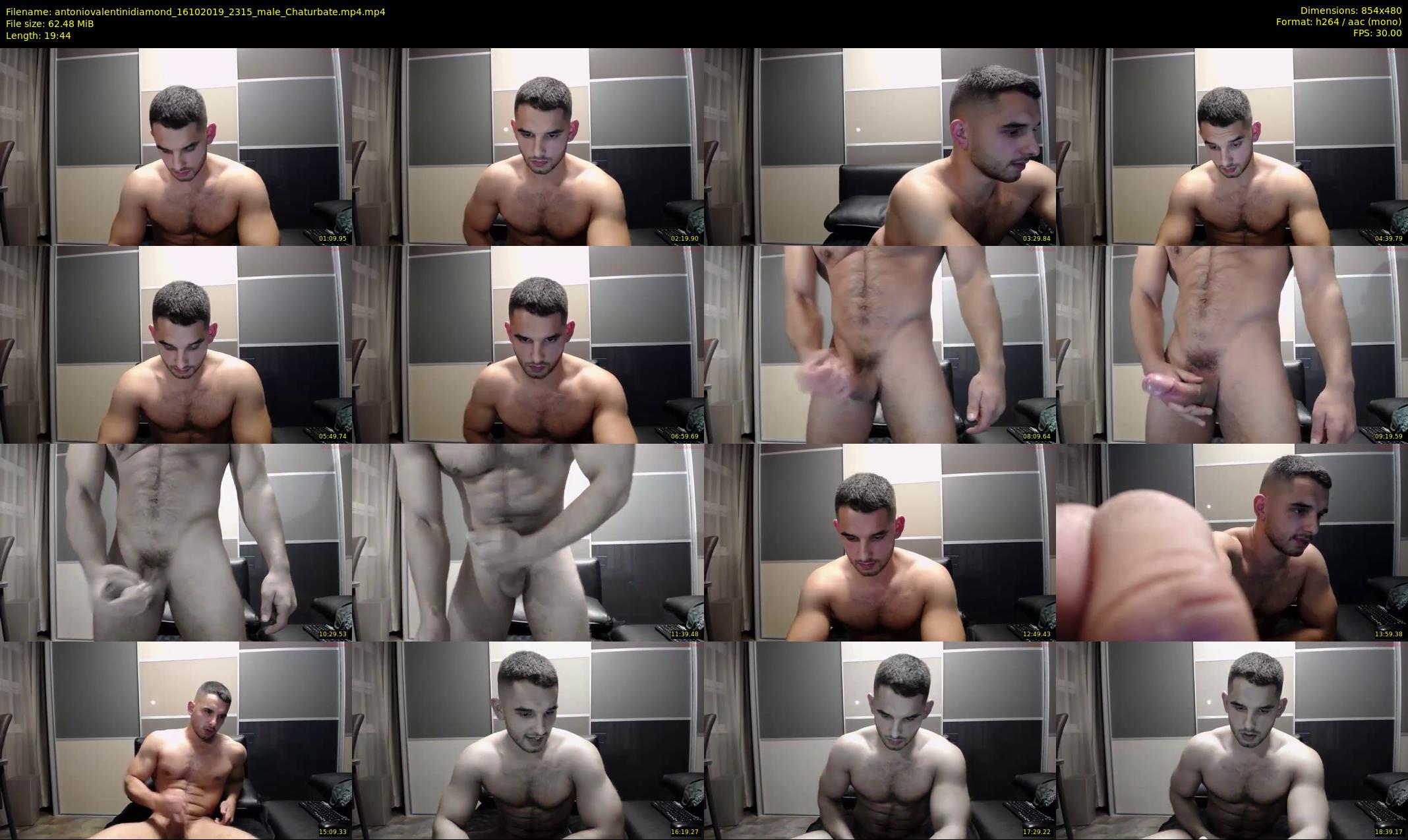 antoniovalentinidiamond — 20 minute Chaturbate male cam show recording, 480p, Oct 16, 2019