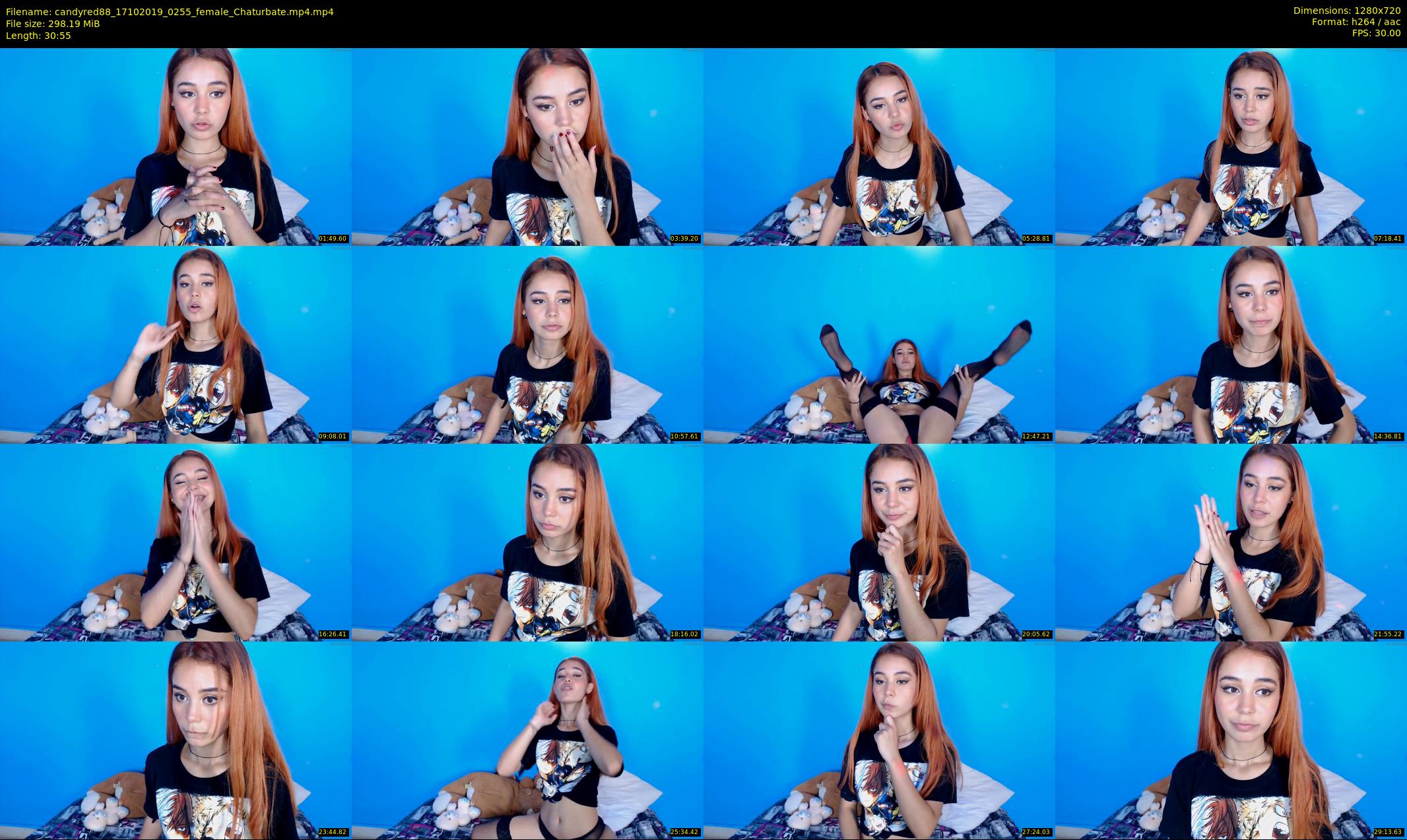 candyred88 — 31 minute Chaturbate female cam show recording, 720p, Oct 17, 2019