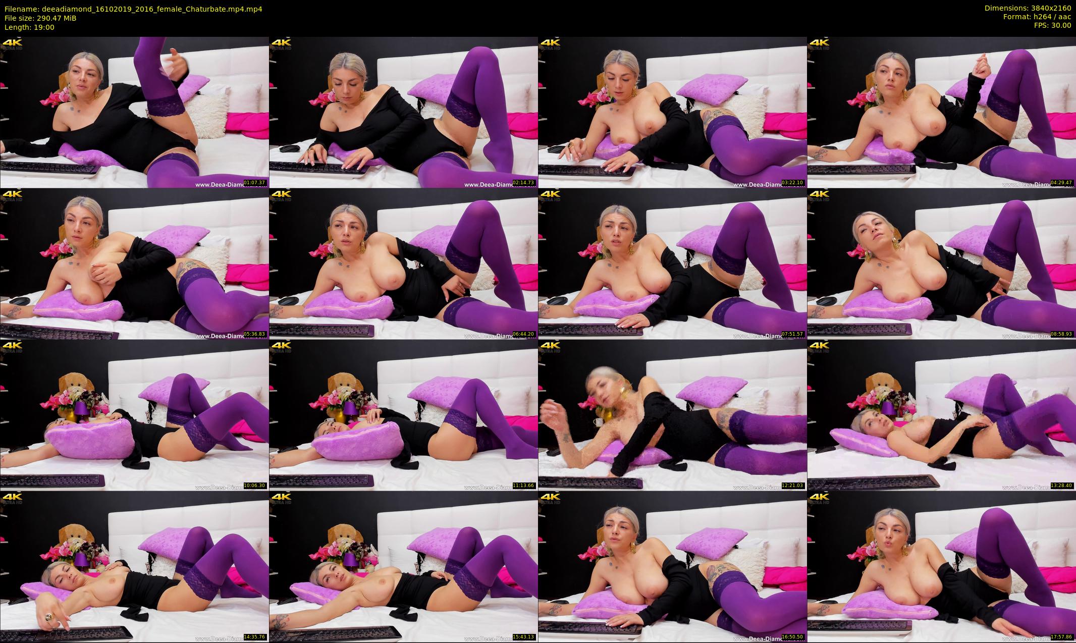 deeadiamond — 19 minute Chaturbate female cam show recording, 4K, Oct 16, 2019