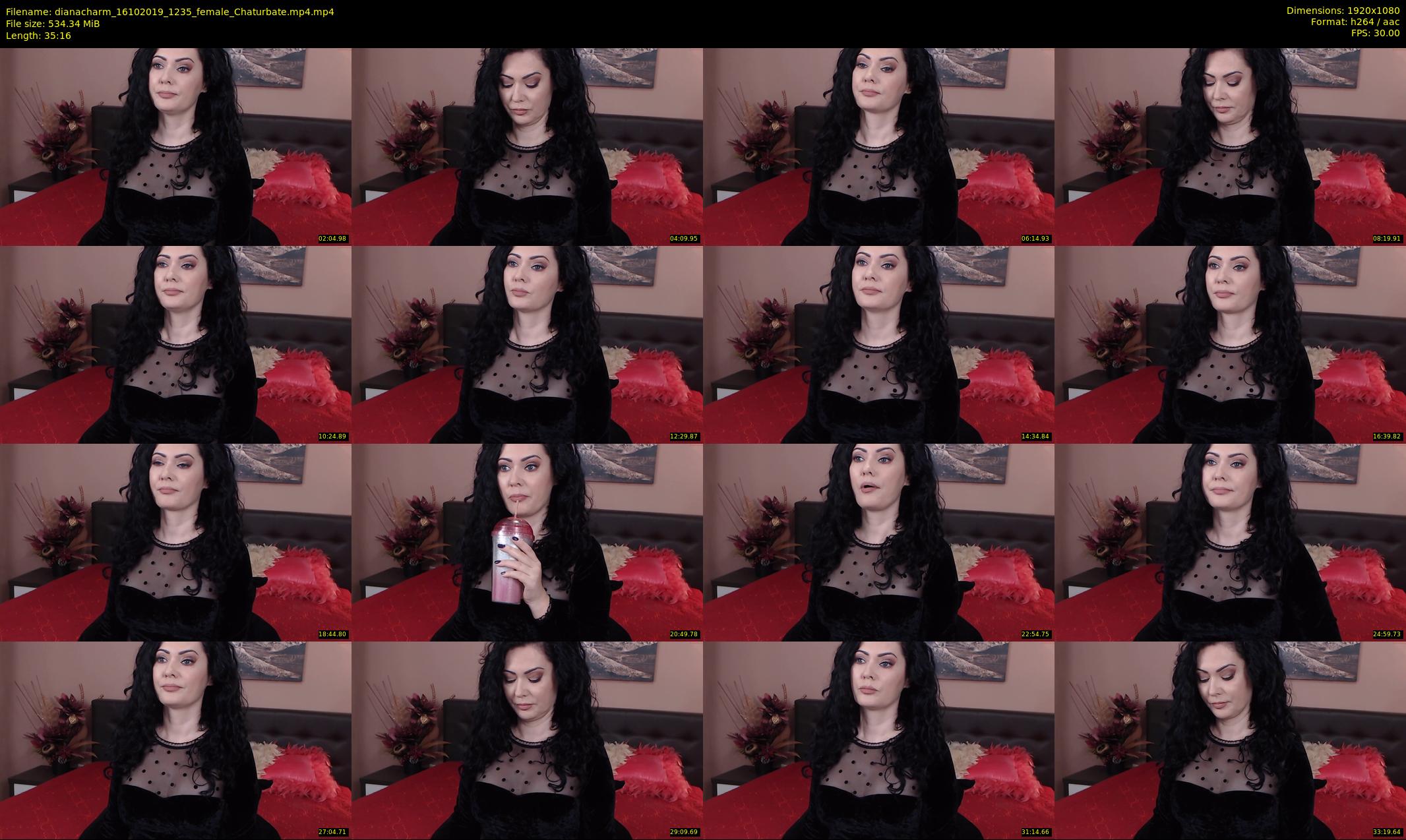 dianacharm — 36 minute Chaturbate female cam show recording, 1080p, Oct 16, 2019