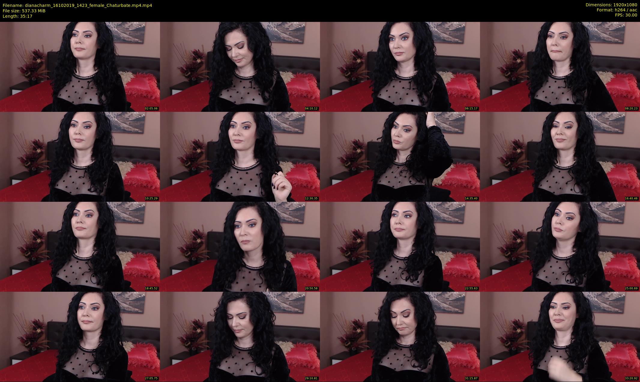 dianacharm — 36 minute Chaturbate female cam show recording, 1080p, Oct 16, 2019