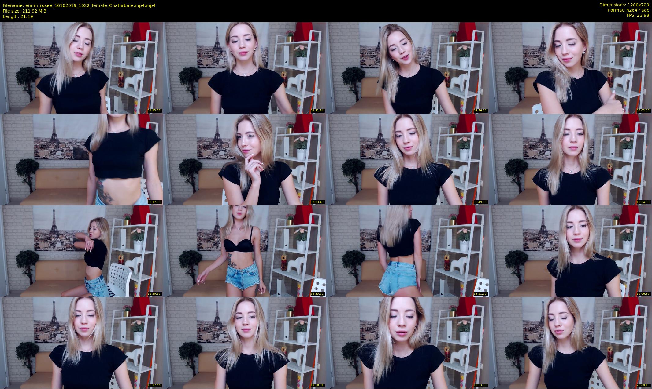emmi_rosee — 22 minute Chaturbate female cam show recording, 720p, Oct 16, 2019