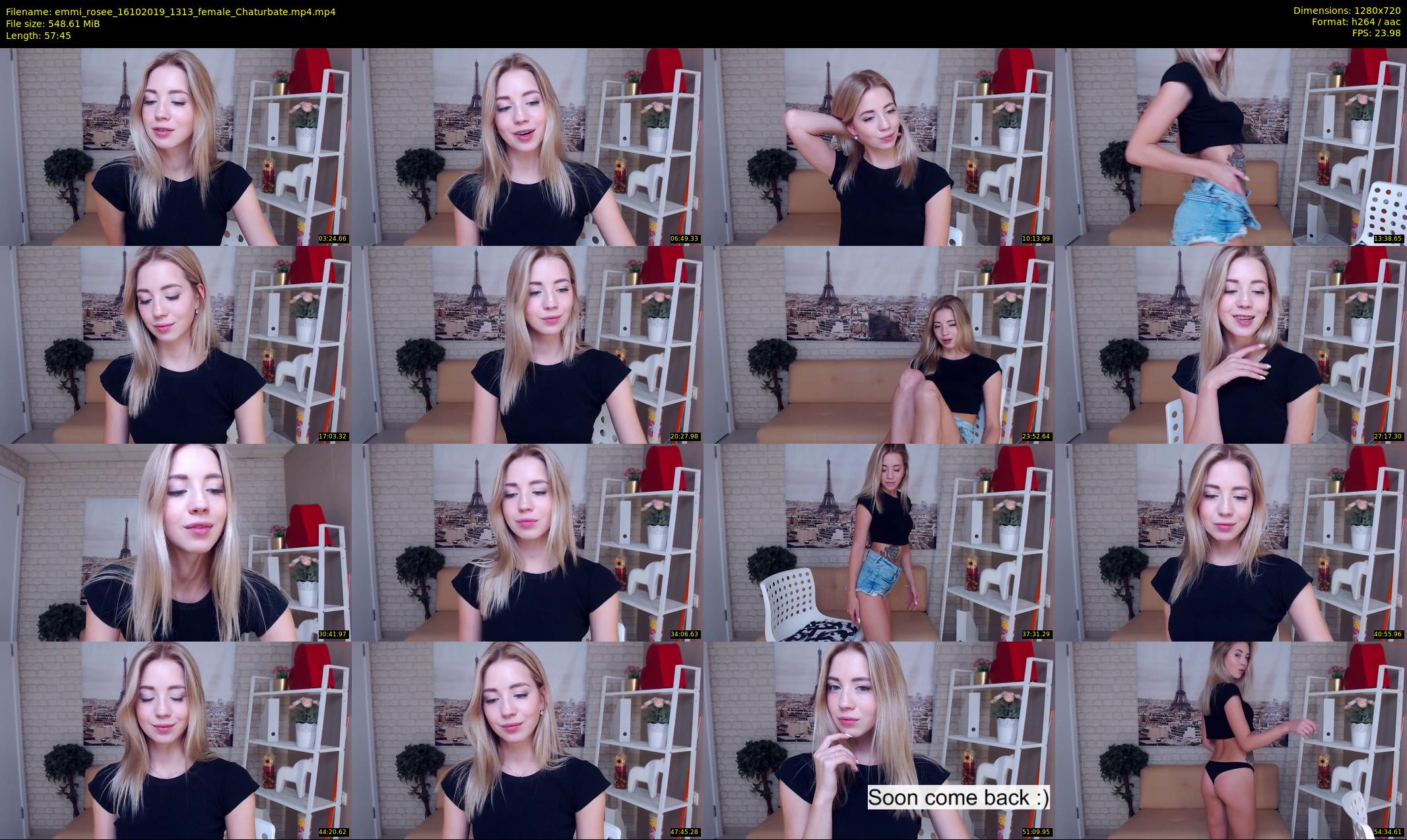emmi_rosee — 58 minute Chaturbate female cam show recording, 720p, Oct 16, 2019