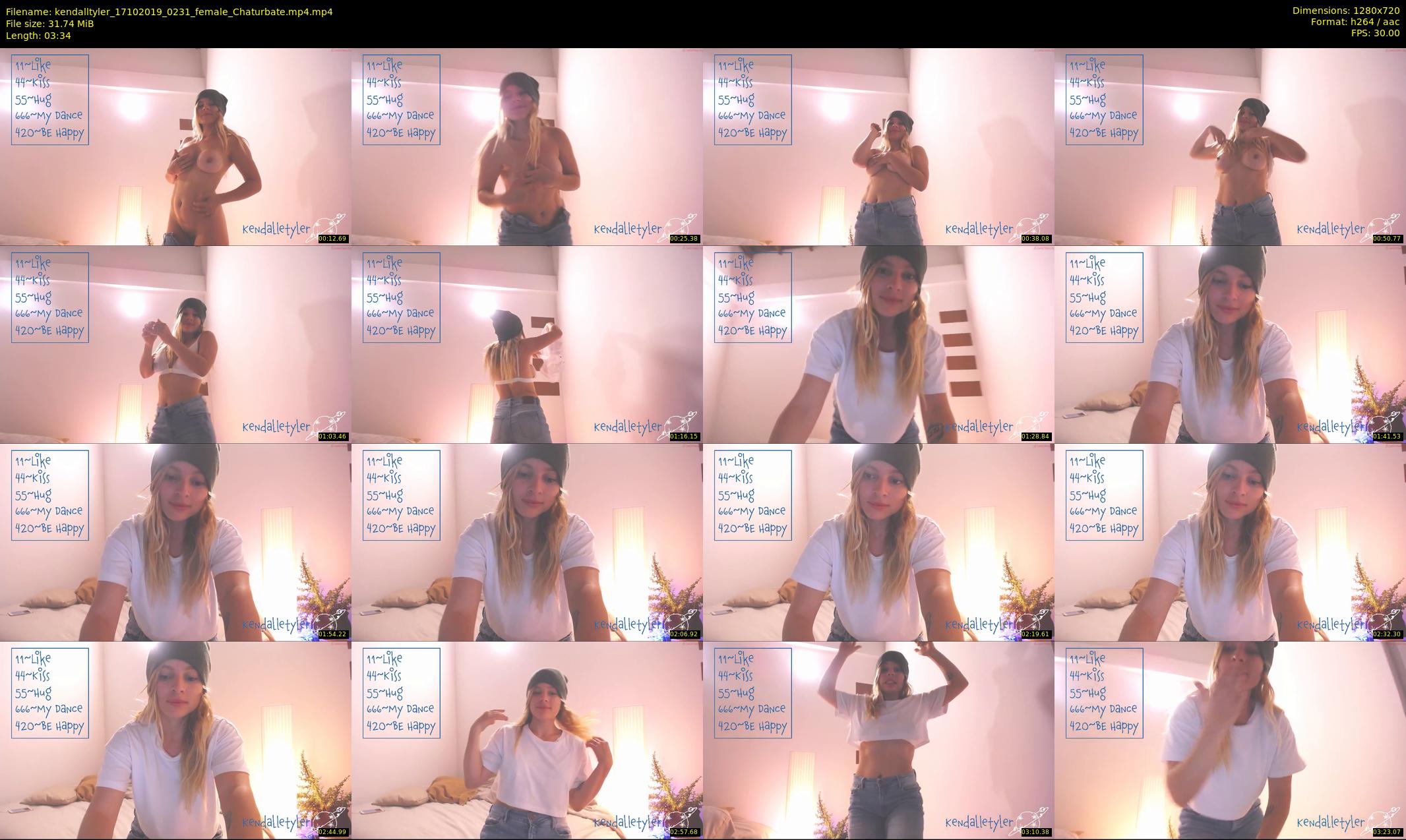 kendalltyler — 4 minute Chaturbate female cam show recording, 720p, Oct 17, 2019