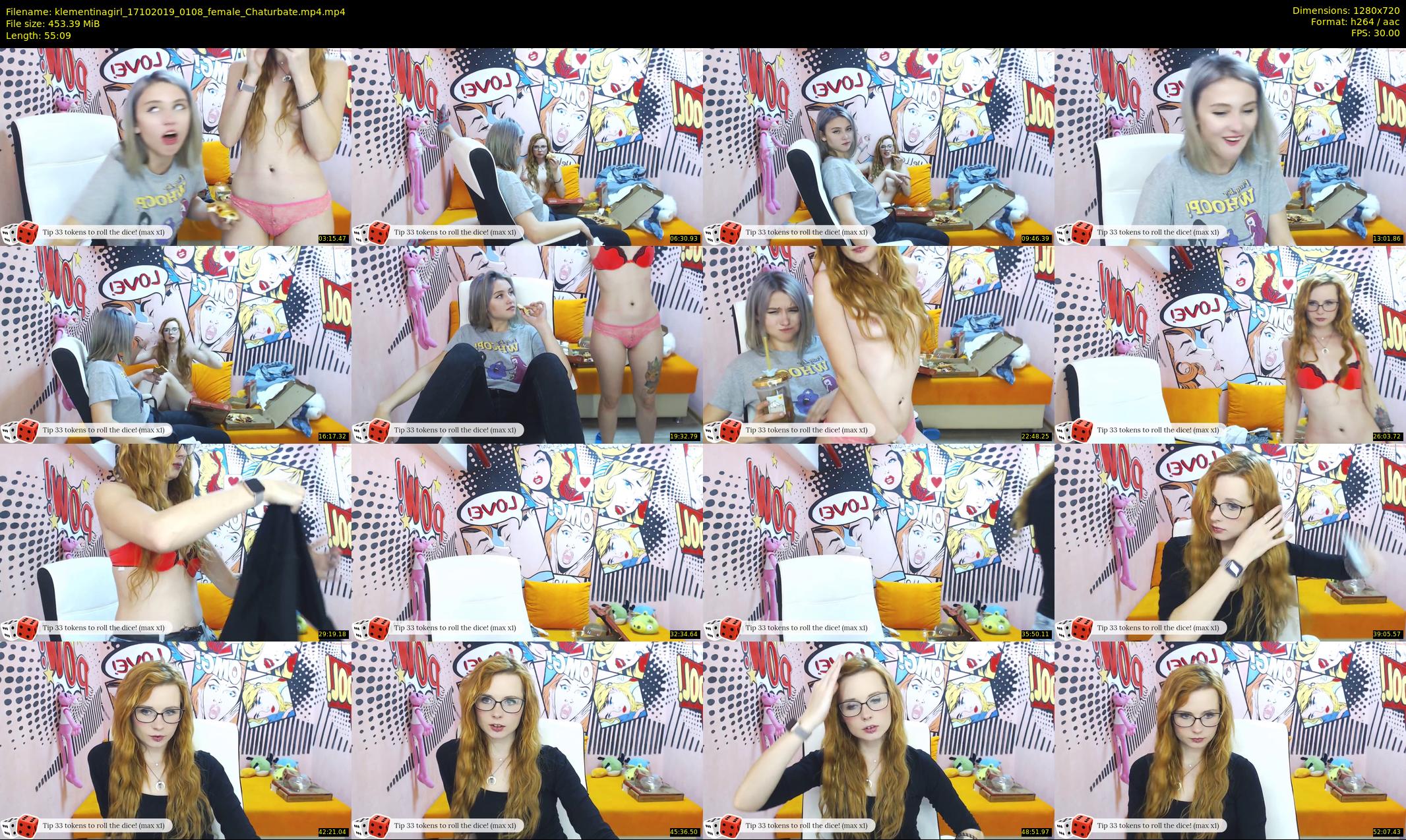 klementinagirl — 56 minute Chaturbate female cam show recording, 720p, Oct 17, 2019
