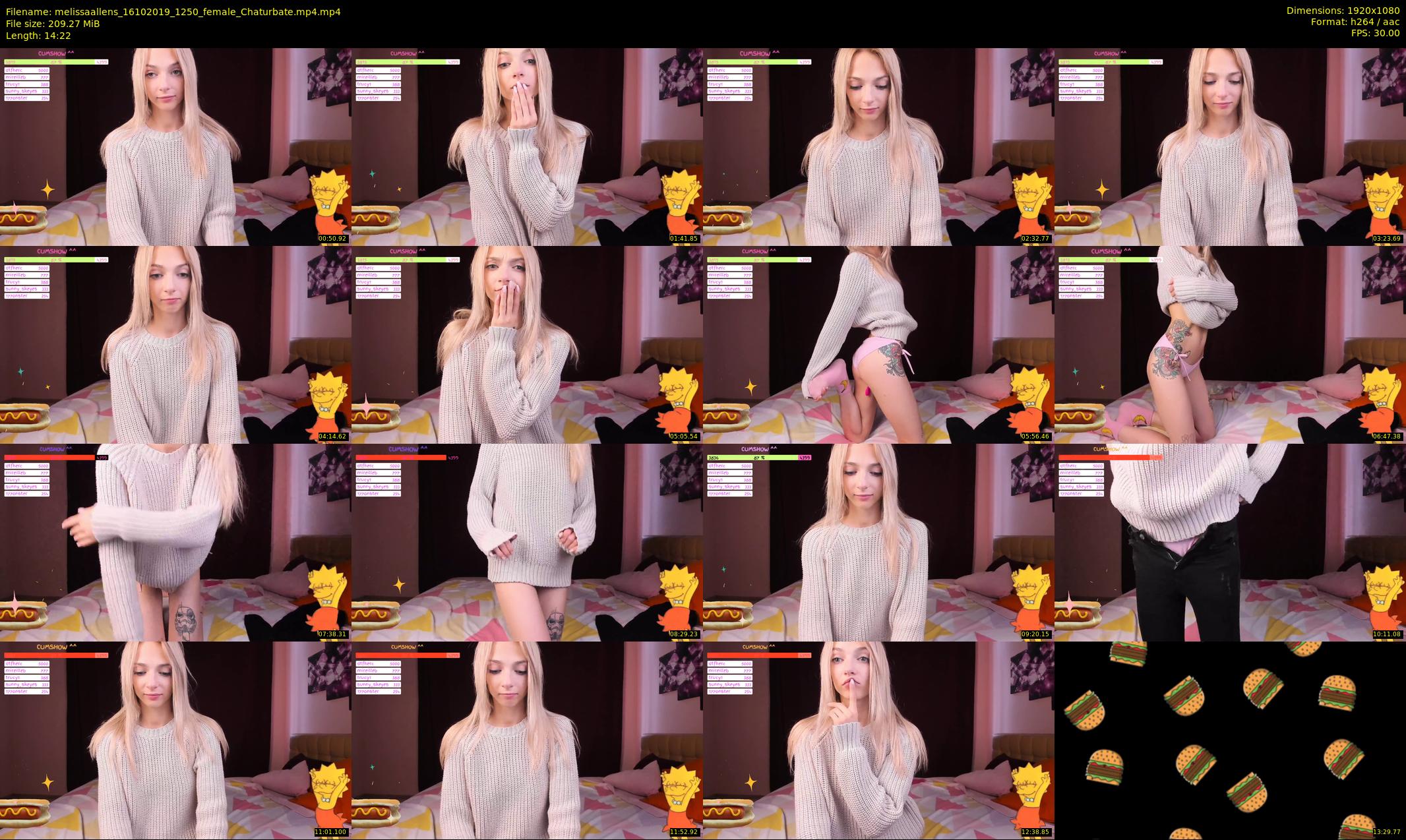 melissaallens — 15 minute Chaturbate female cam show recording, 1080p, Oct 16, 2019
