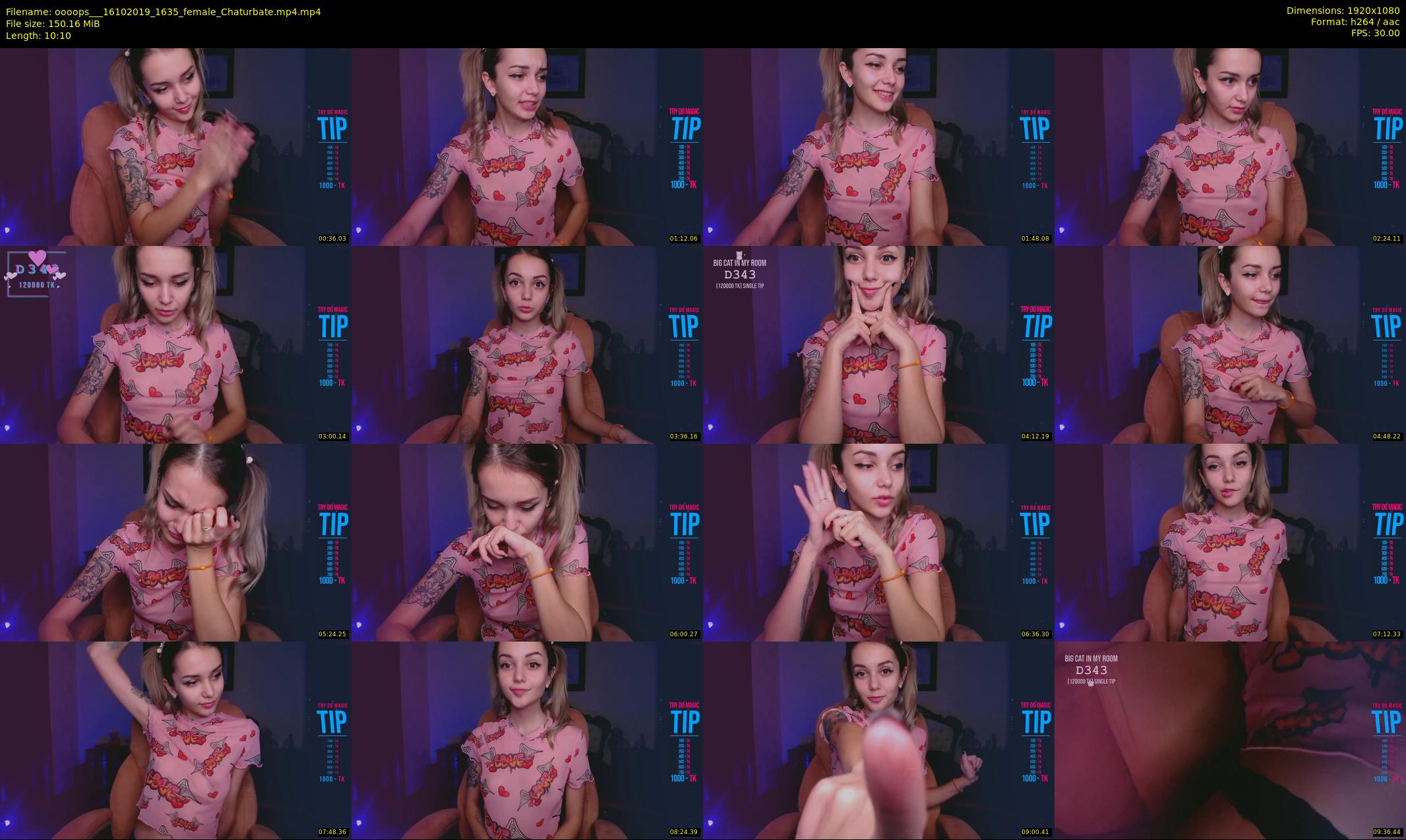 oooops__ — 11 minute Chaturbate female cam show recording, 1080p, Oct 16, 2019