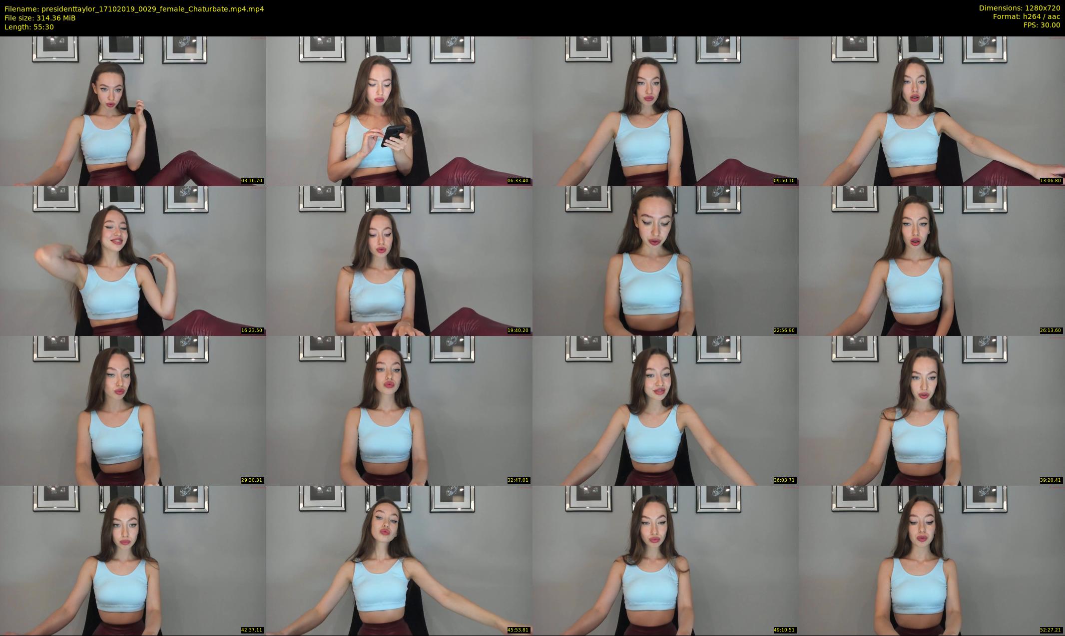 presidenttaylor — 56 minute Chaturbate female cam show recording, 720p, Oct 17, 2019