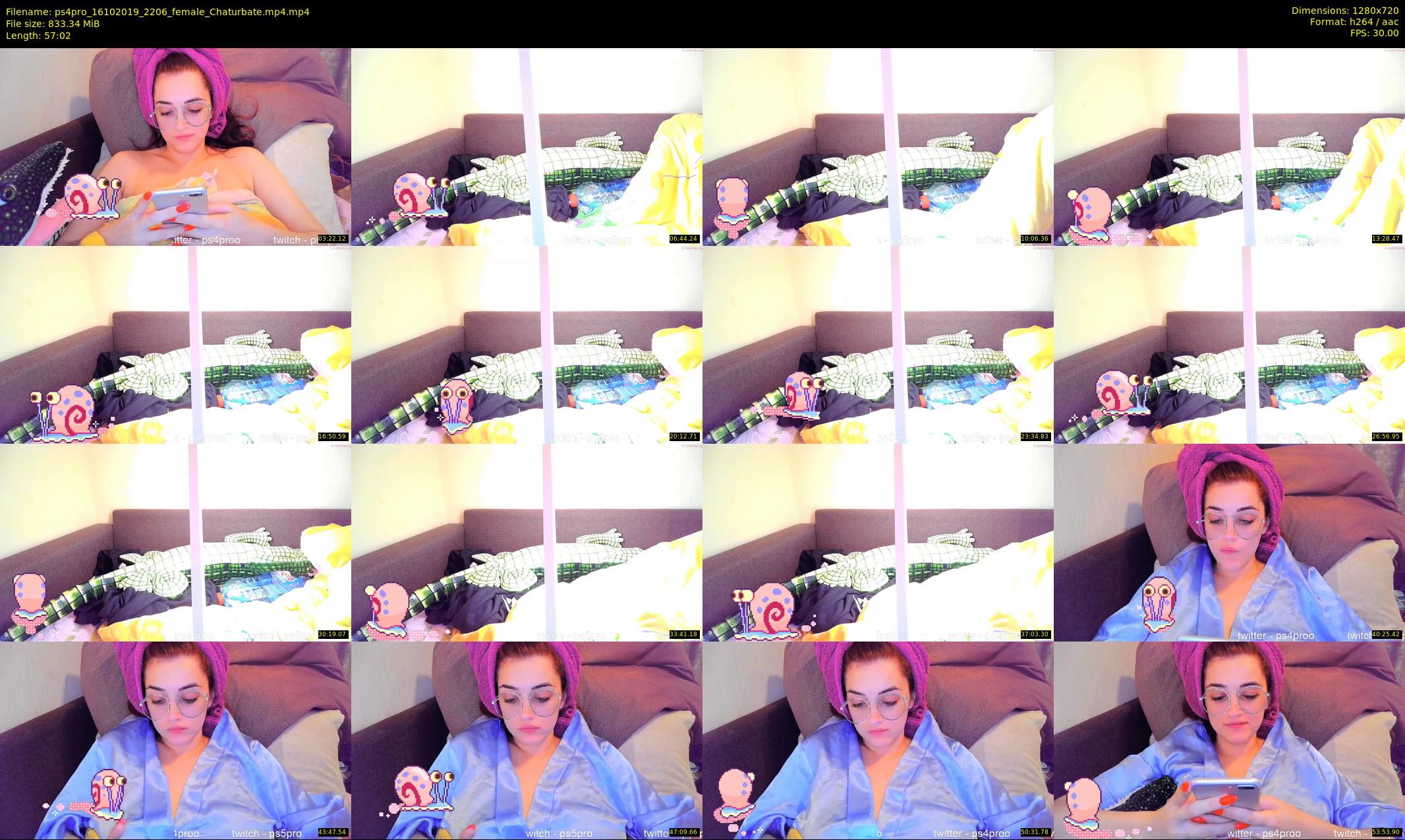 ps4pro — 58 minute Chaturbate female cam show recording, 720p, Oct 16, 2019