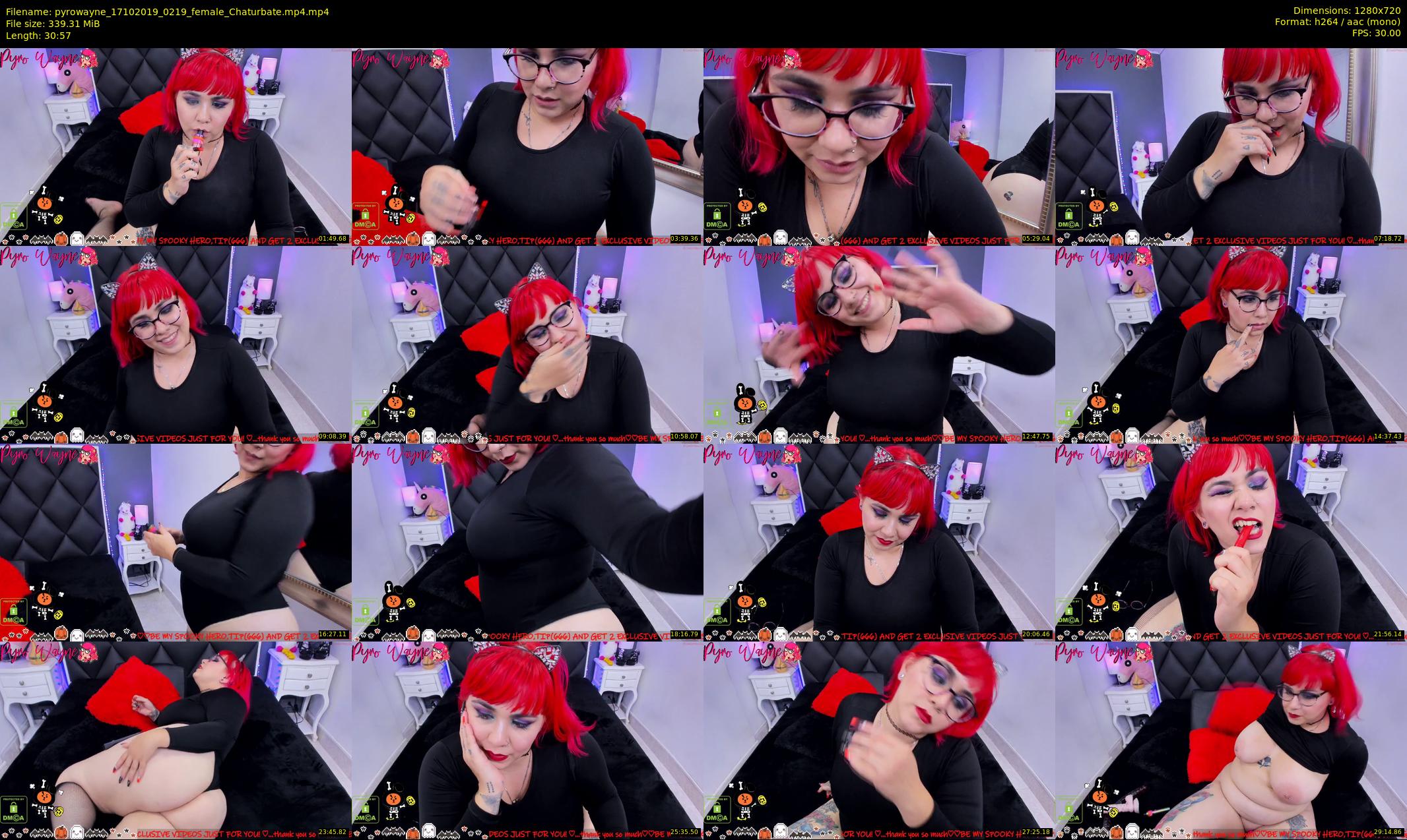 pyrowayne — 31 minute Chaturbate female cam show recording, 720p, Oct 17, 2019