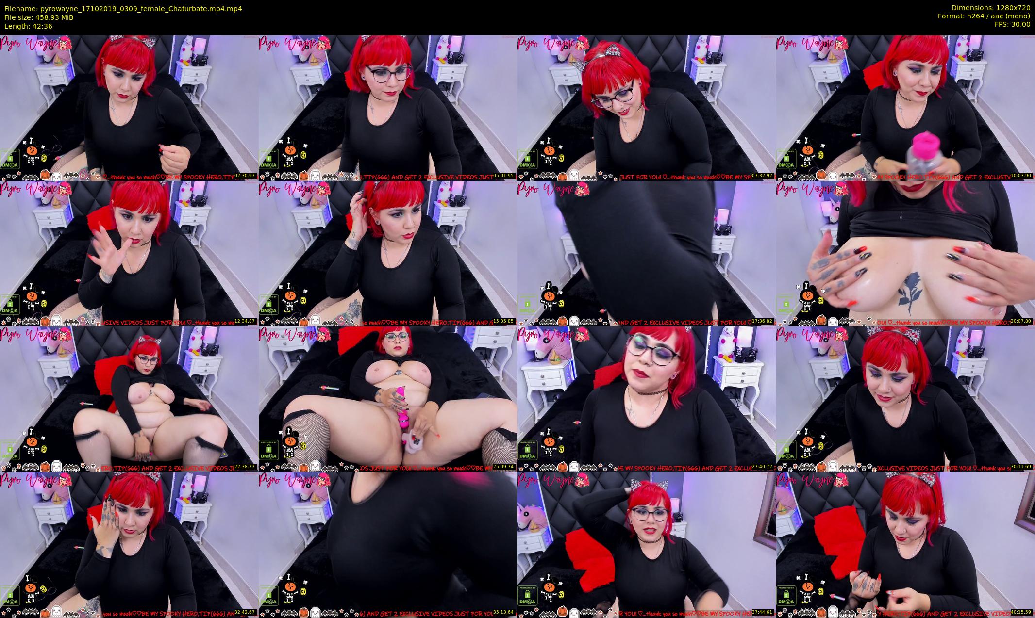 pyrowayne — 43 minute Chaturbate female cam show recording, 720p, Oct 17, 2019